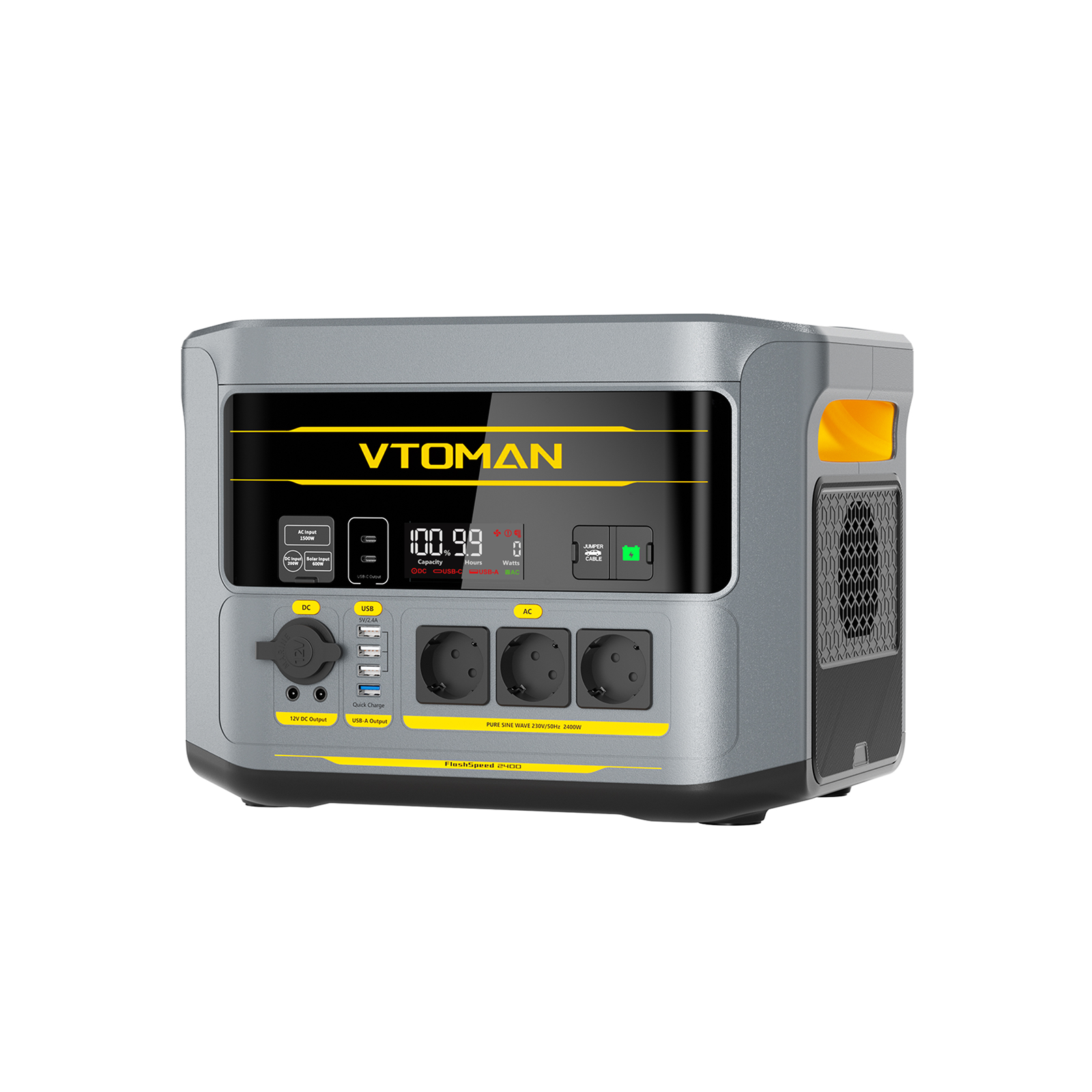 Station Électrique Portable VTOMAN FlashSpeed 2400/1408Wh 200W Pro