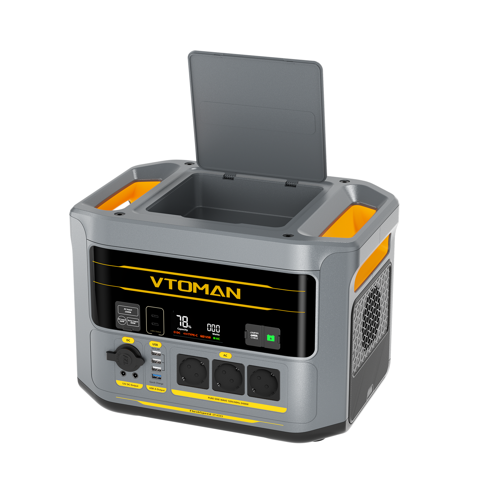 Station Électrique Portable VTOMAN FlashSpeed 2400/1408Wh 200W Pro