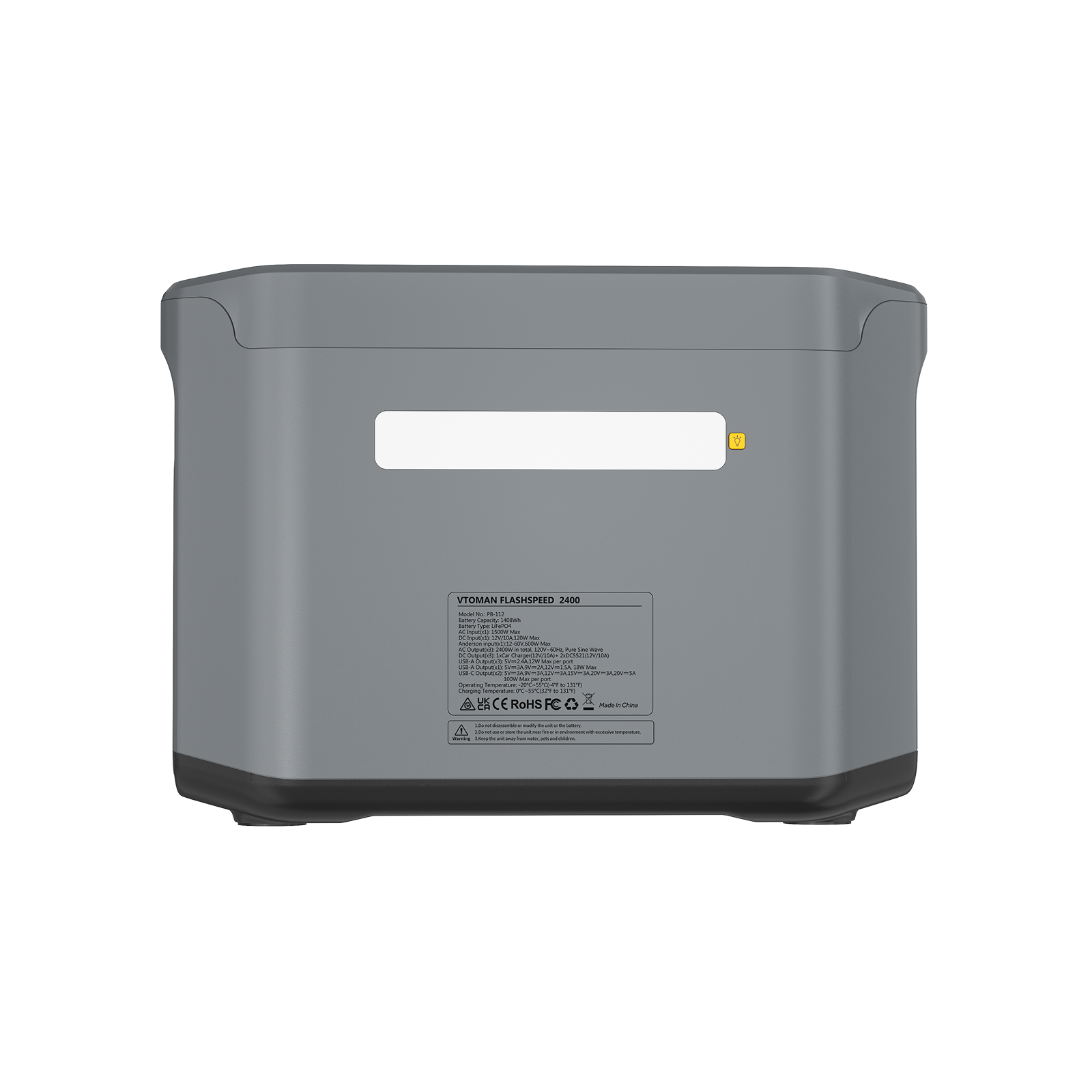 Station Électrique Portable VTOMAN FlashSpeed 2400/1408Wh 200W Pro