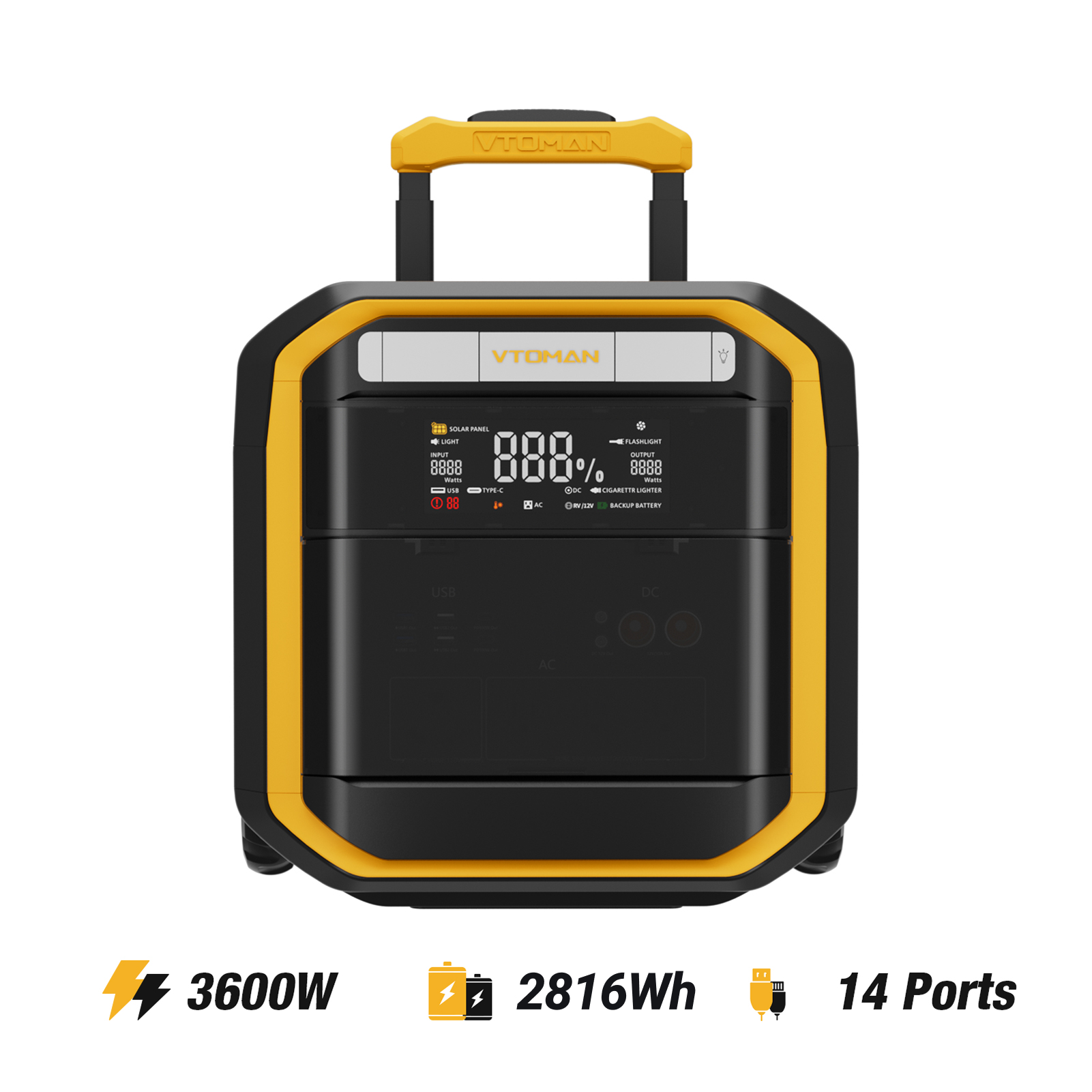 Station Électrique Portable VTOMAN FlashSpeed Pro 3600/3096Wh 200W Pro