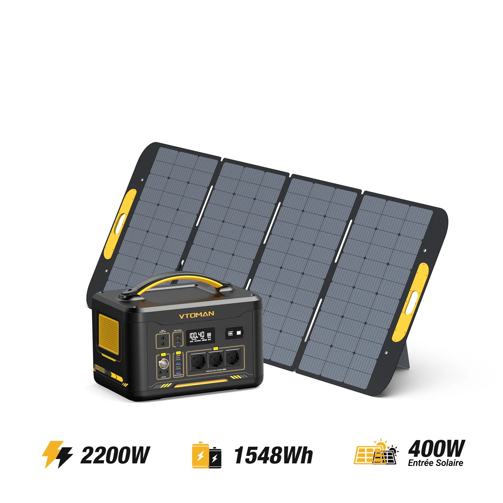 VTOMAN Jump 2200/1548Wh 400W Solar Generator