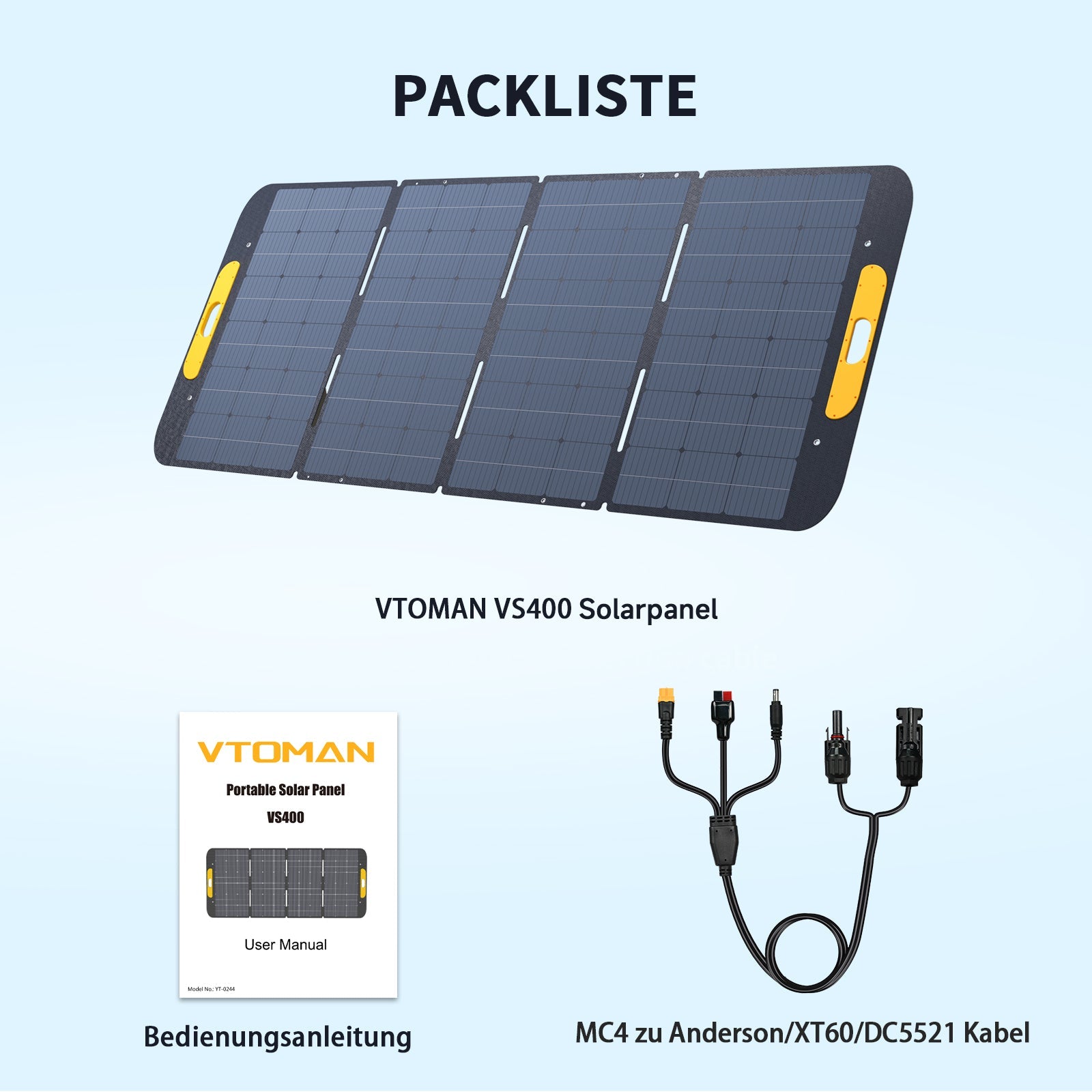 Panneau solaire portable pliable VTOMAN 400W
