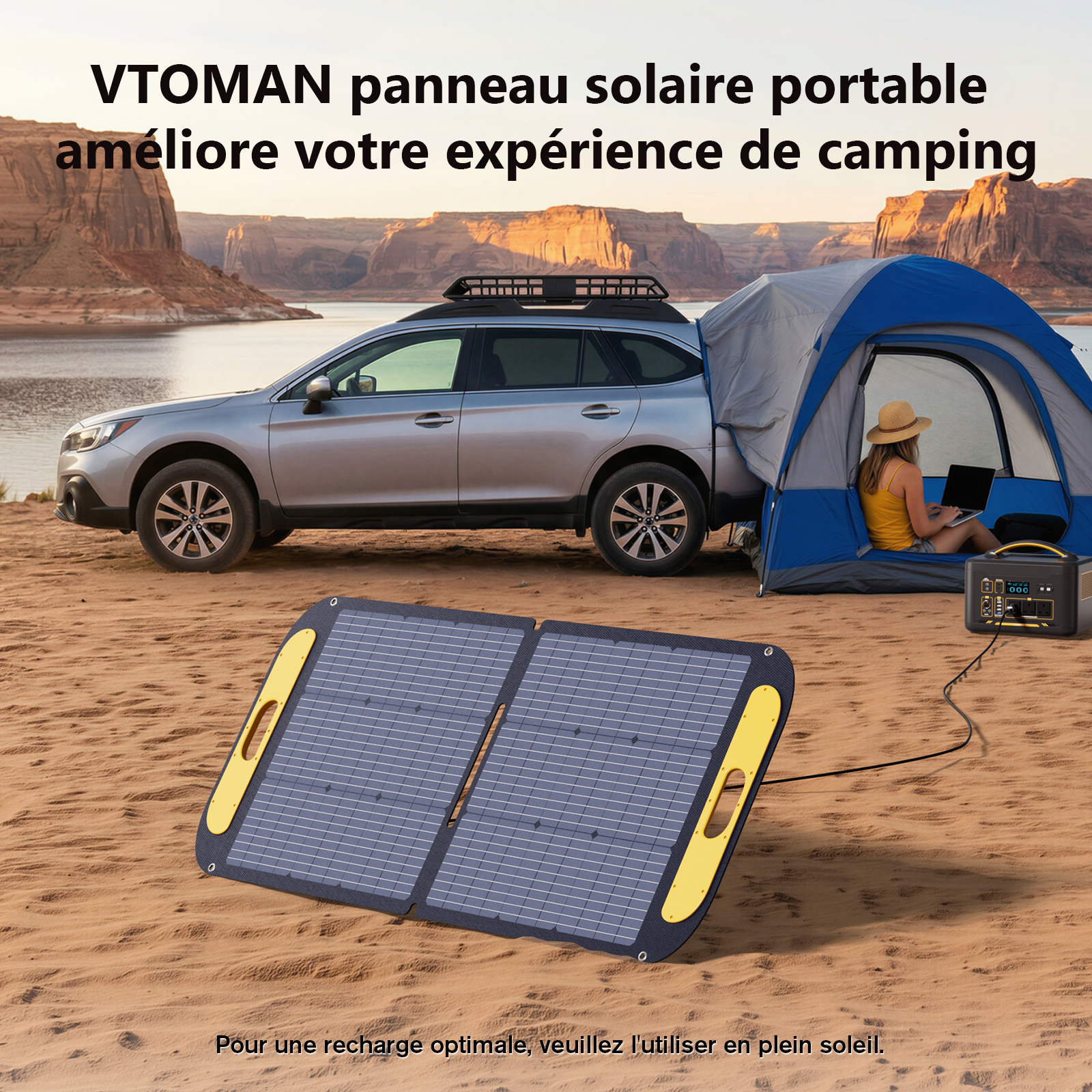 Panneau solaire pliable et léger VTOMAN 110 W