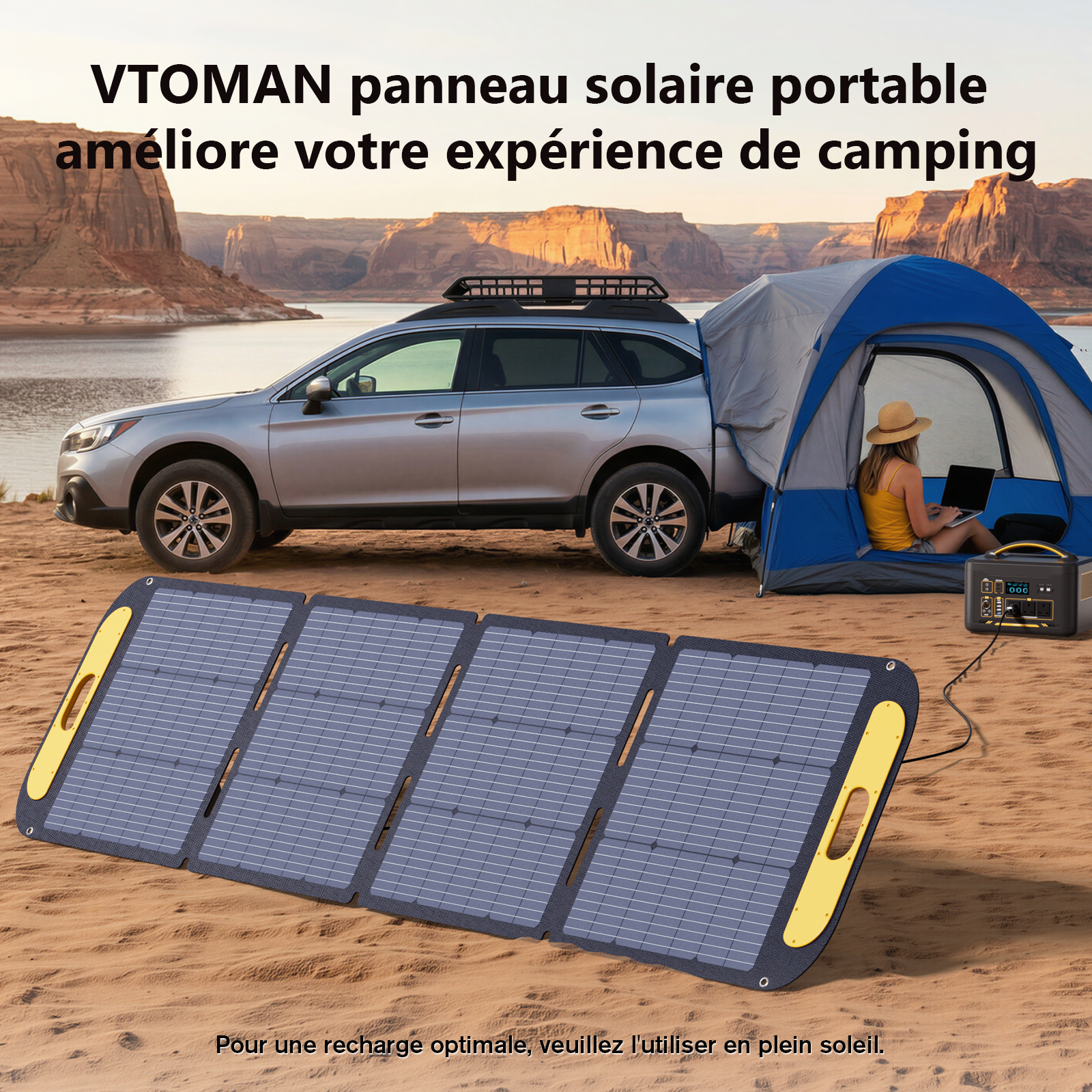 Panneau solaire pliable et léger VTOMAN 200 W