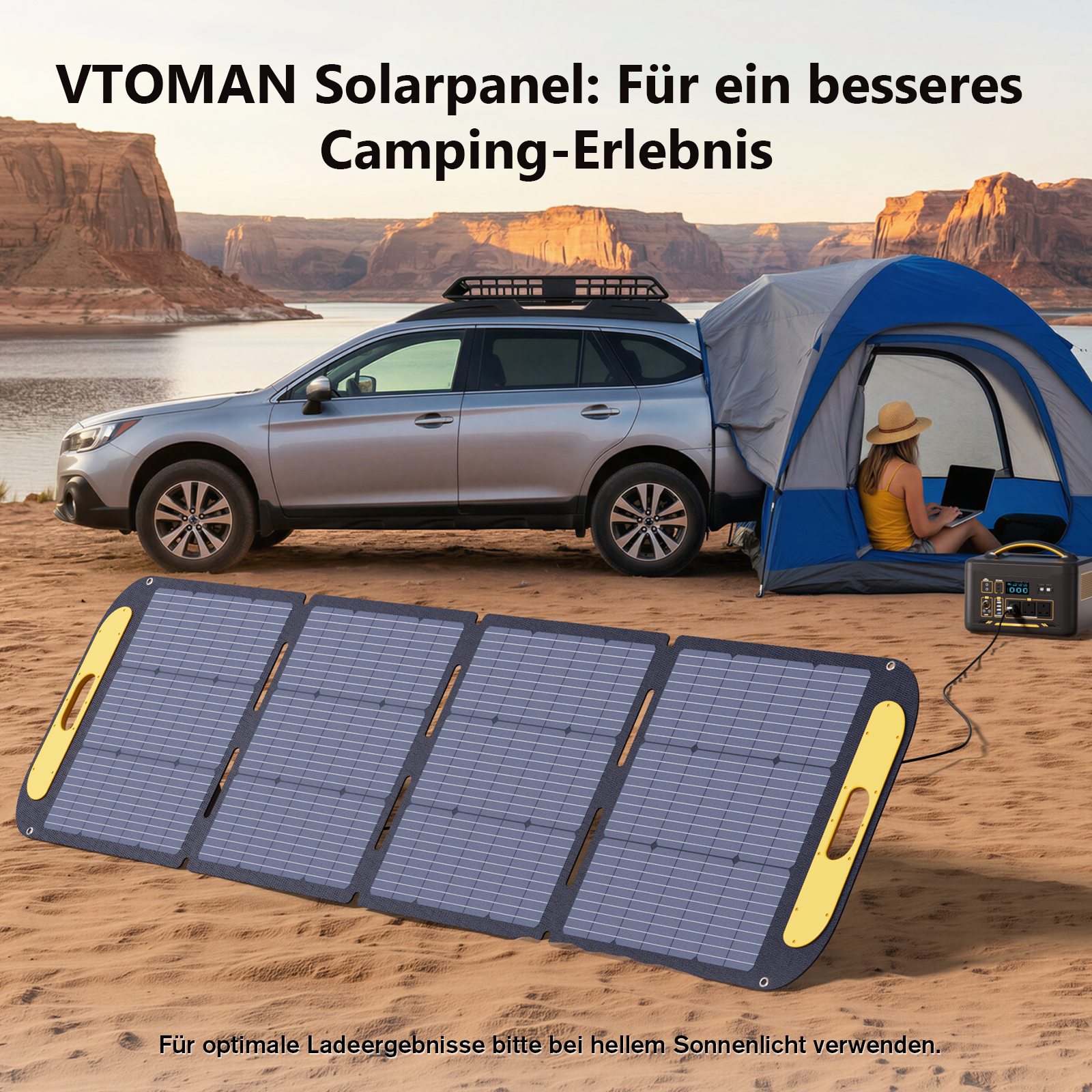 Panneau solaire pliable et léger VTOMAN 200 W Pro