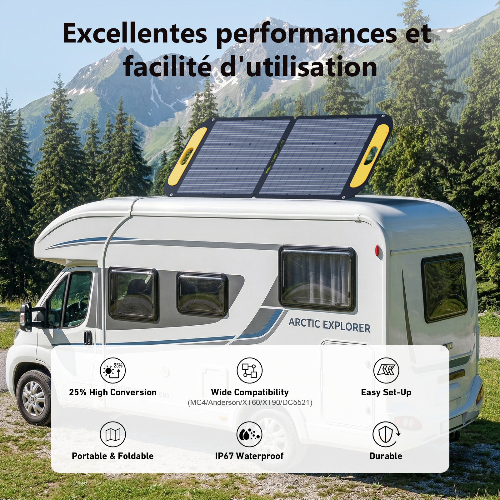 Panneau solaire pliable et léger VTOMAN 110 W