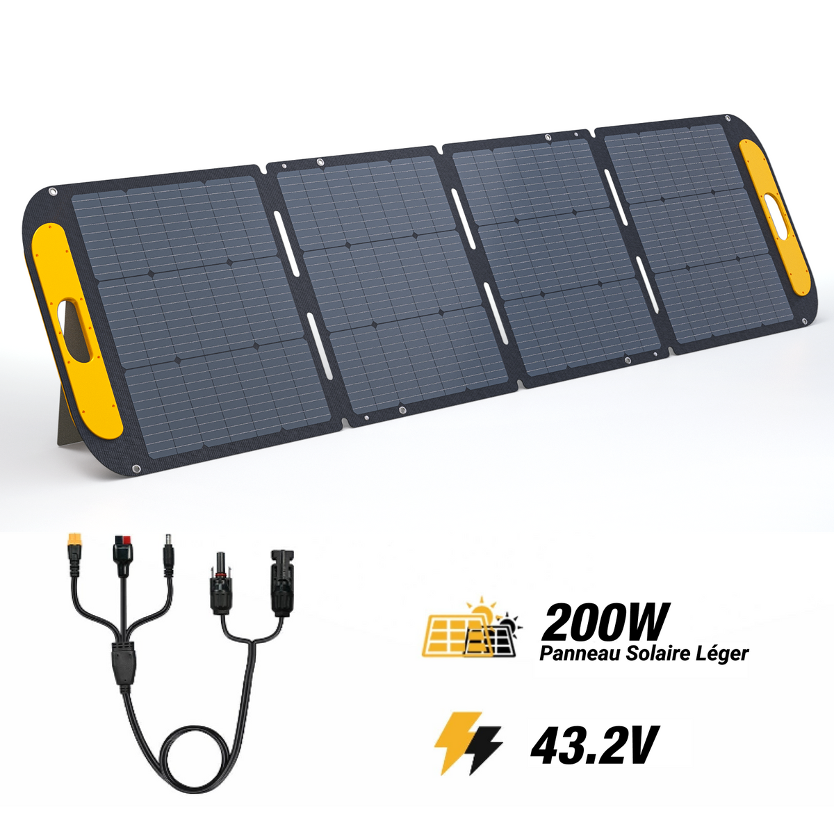 Panneau solaire pliable et léger VTOMAN 200 W Pro