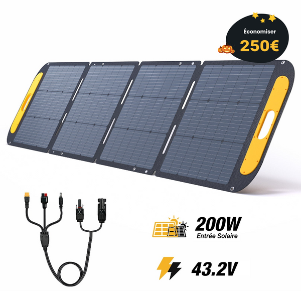 Panneau solaire portable pliable VTOMAN 200W Pro