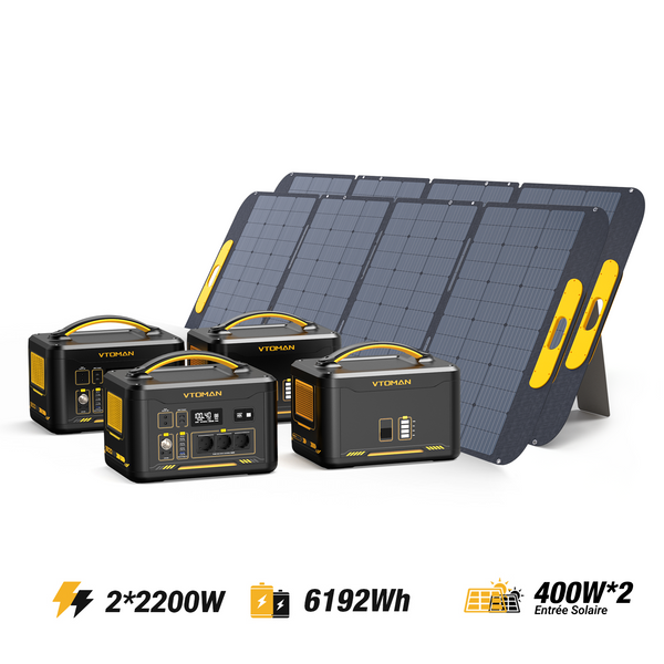 VTOMAN Jump 2200/6192Wh 400W*2 Solar Generator