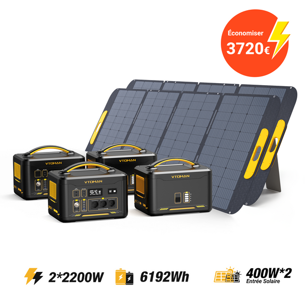 VTOMAN Jump 2200/6192Wh 400W*2 Solar Generator