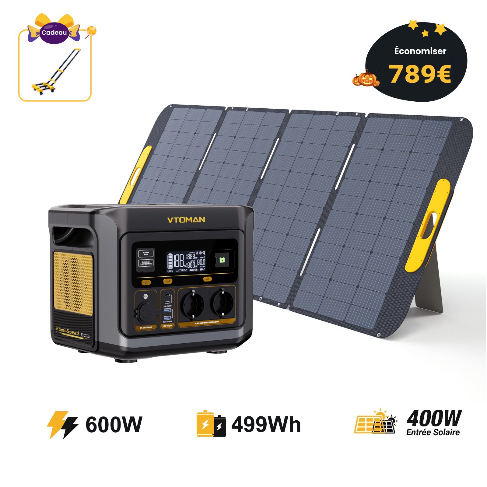 Station électrique portable VTOMAN FlashSpeed 600
