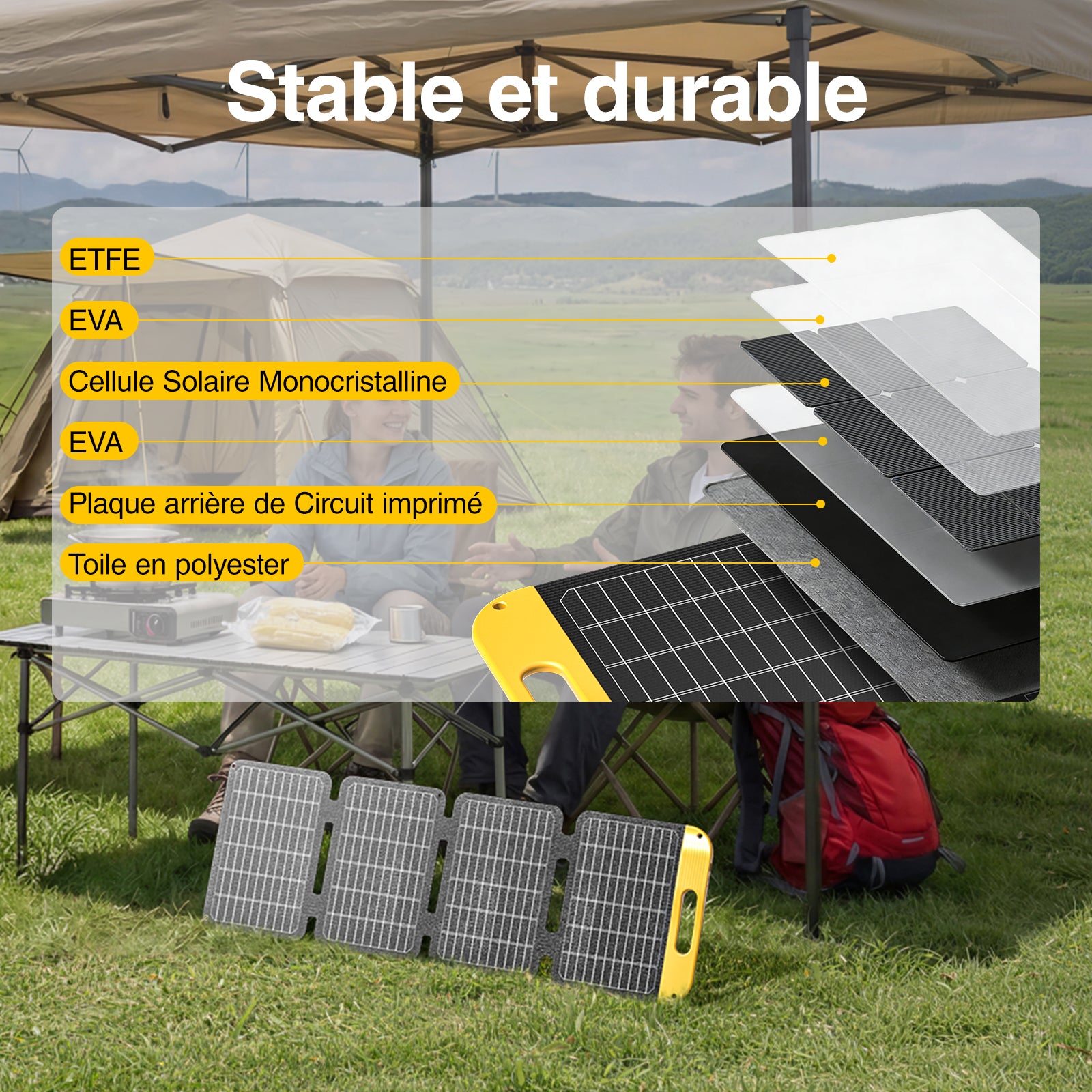 Panneau solaire portable pliable VTOMAN 40W