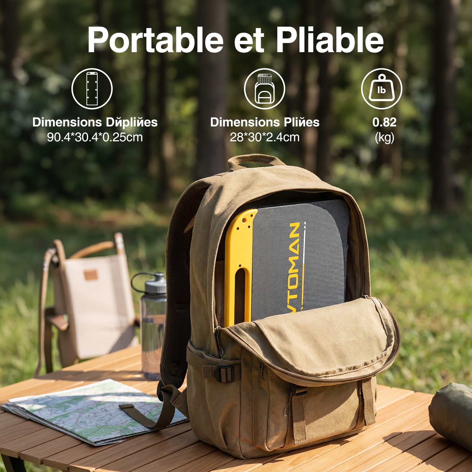 Panneau solaire portable pliable VTOMAN 40W