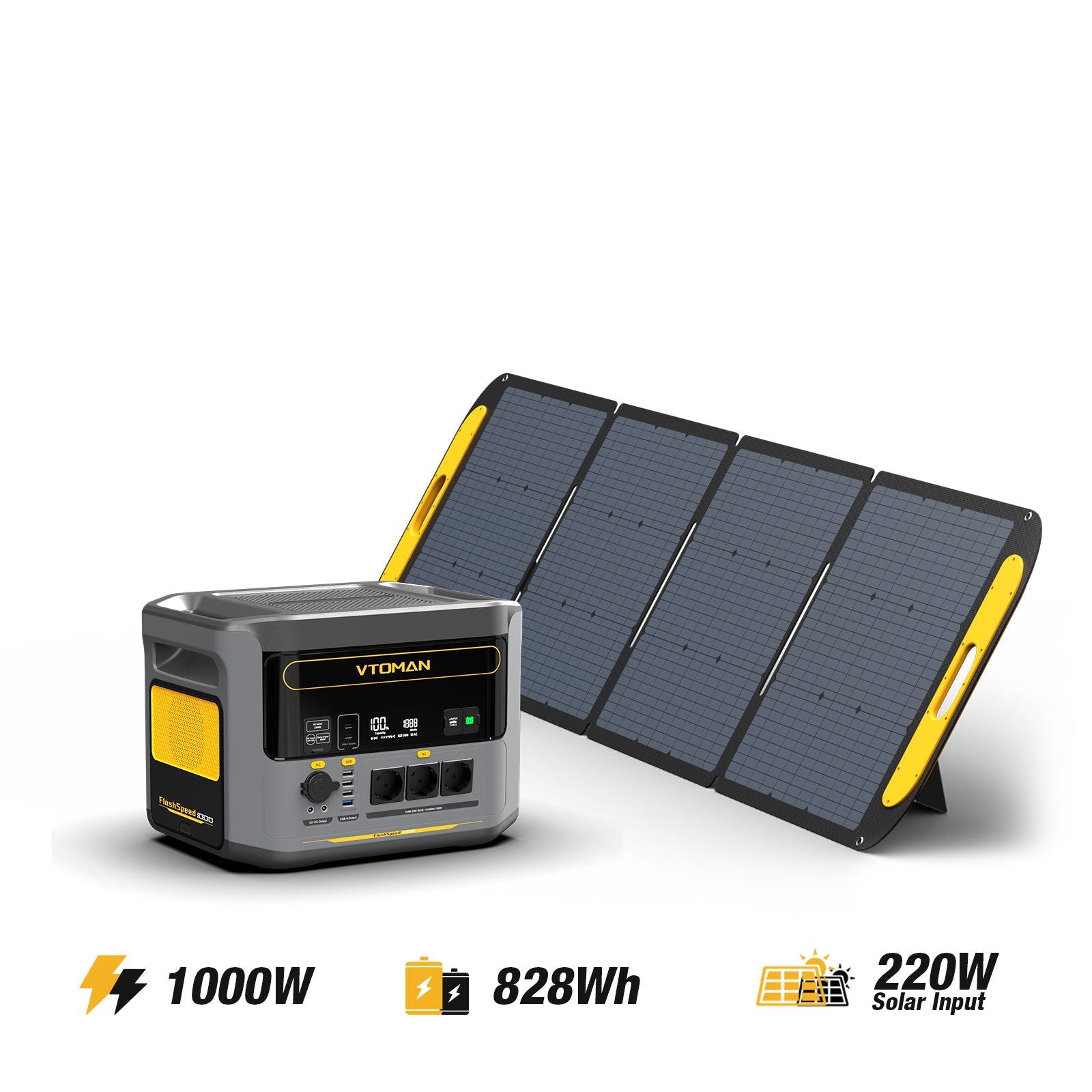 Générateur solaire FlashSpeed 1000 W/828 Wh 220 W