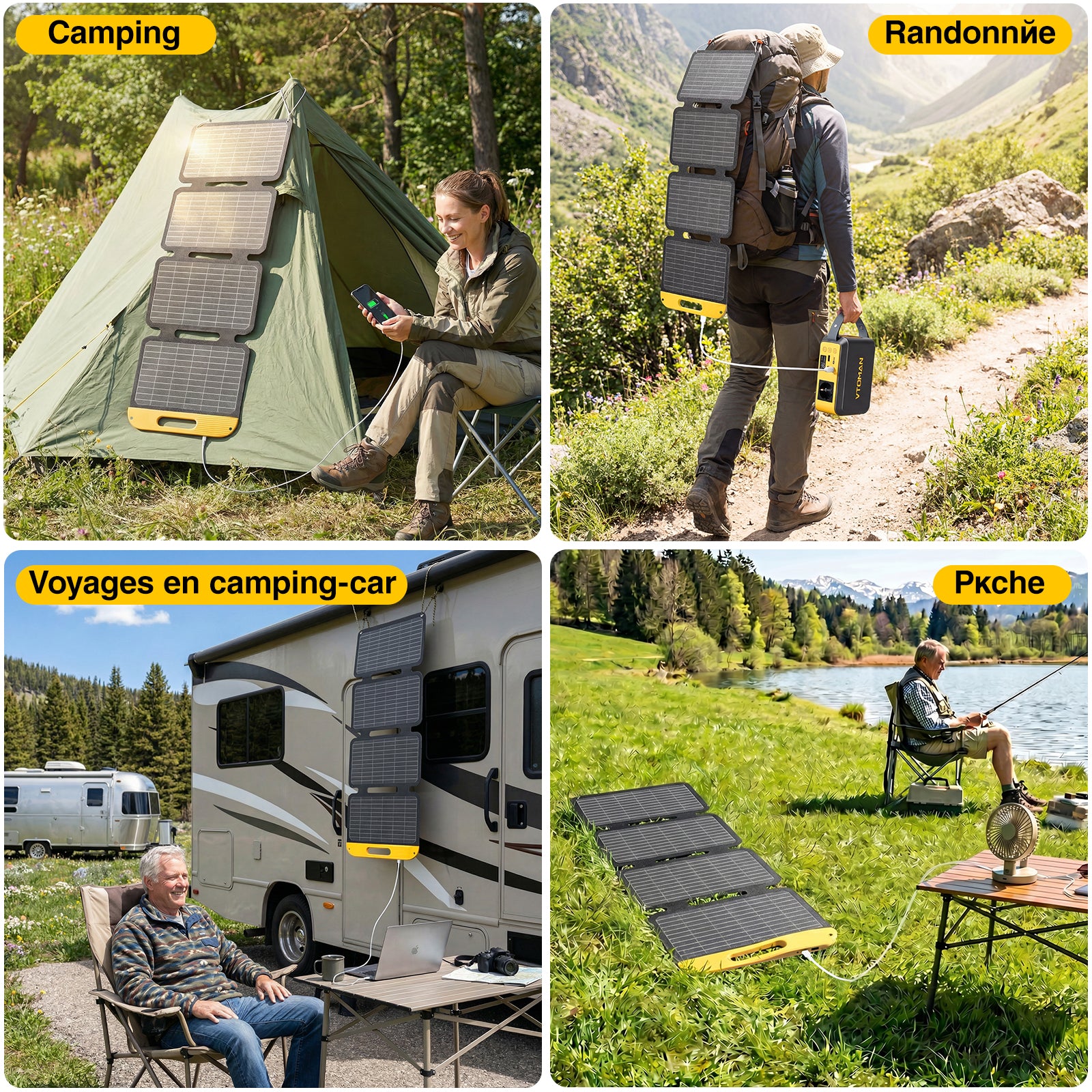 Panneau solaire portable pliable VTOMAN 40W
