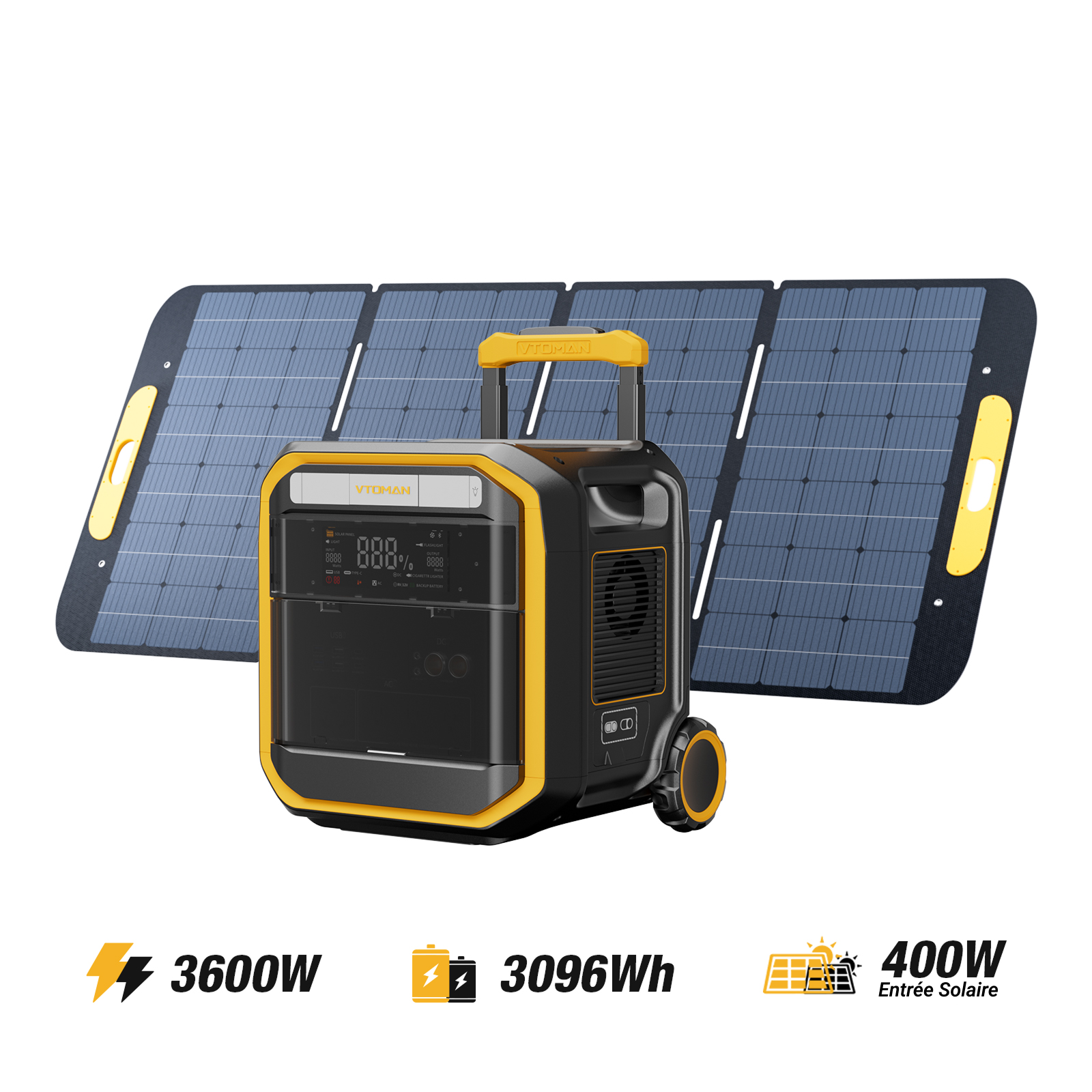Station Électrique Portable VTOMAN FlashSpeed Pro 3600/3096Wh 400W