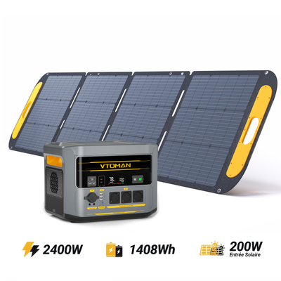 Station Électrique Portable VTOMAN FlashSpeed 2400/1408Wh 200W Pro