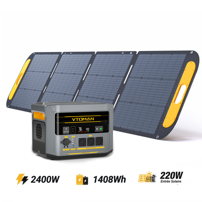 Station Électrique Portable VTOMAN FlashSpeed 2400/1408Wh 220W Pro