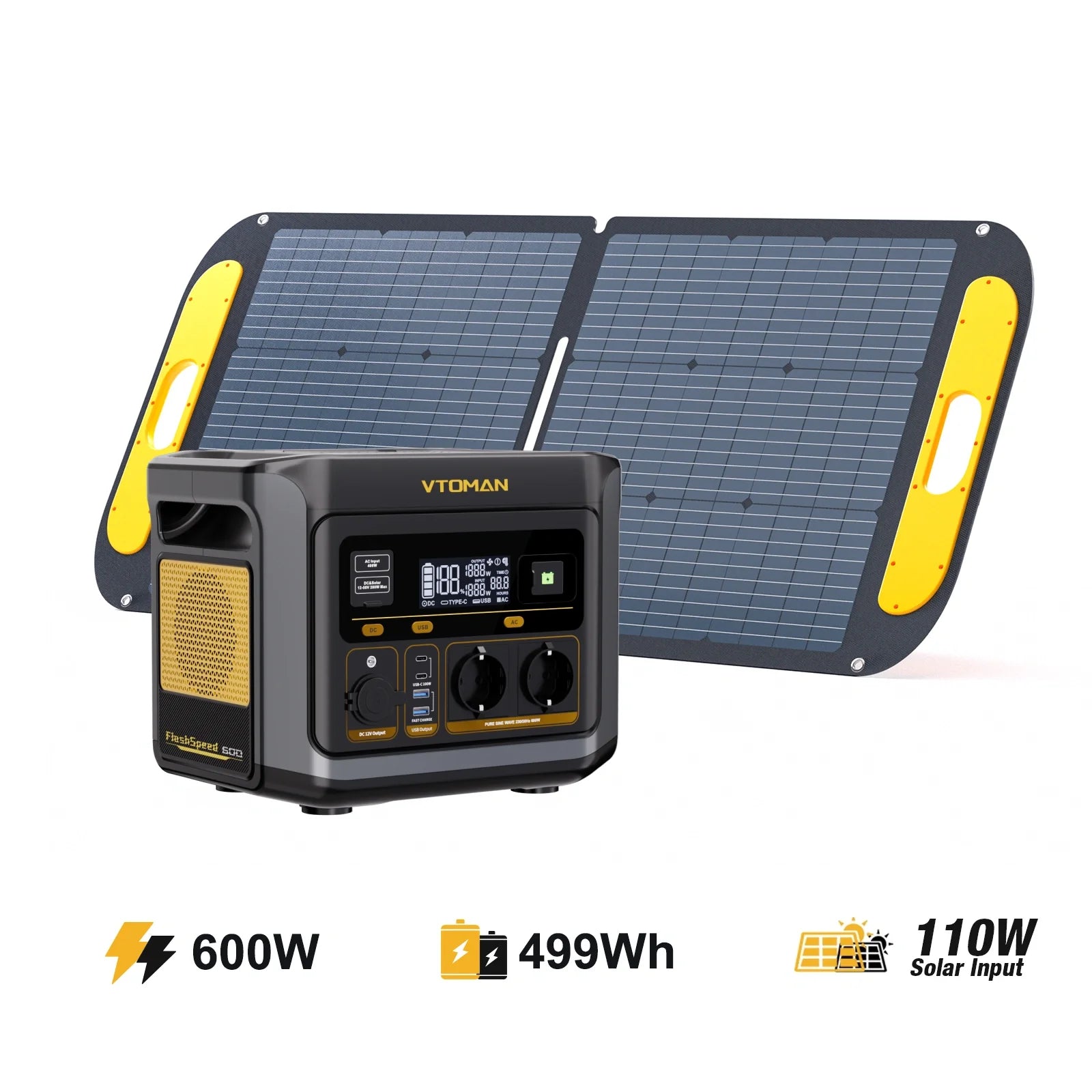 Station électrique portable VTOMAN FlashSpeed 600