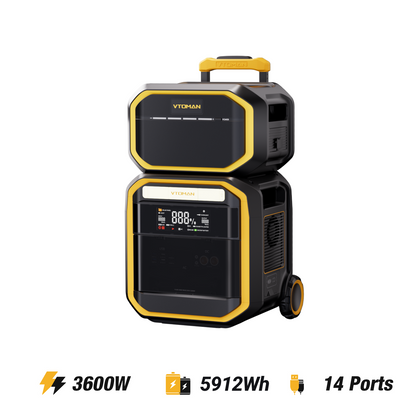 VTOMAN FlashSpeed Pro 3600 avec batterie supplémentaire de 2816 Wh