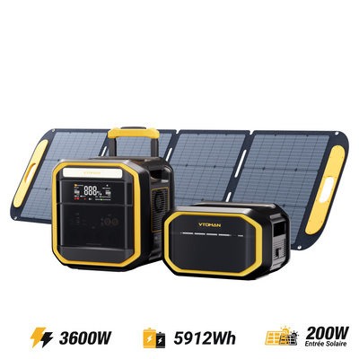 Générateur solaire Pro 200W VTOMAN FlashSpeed Pro 3600/5912 Wh