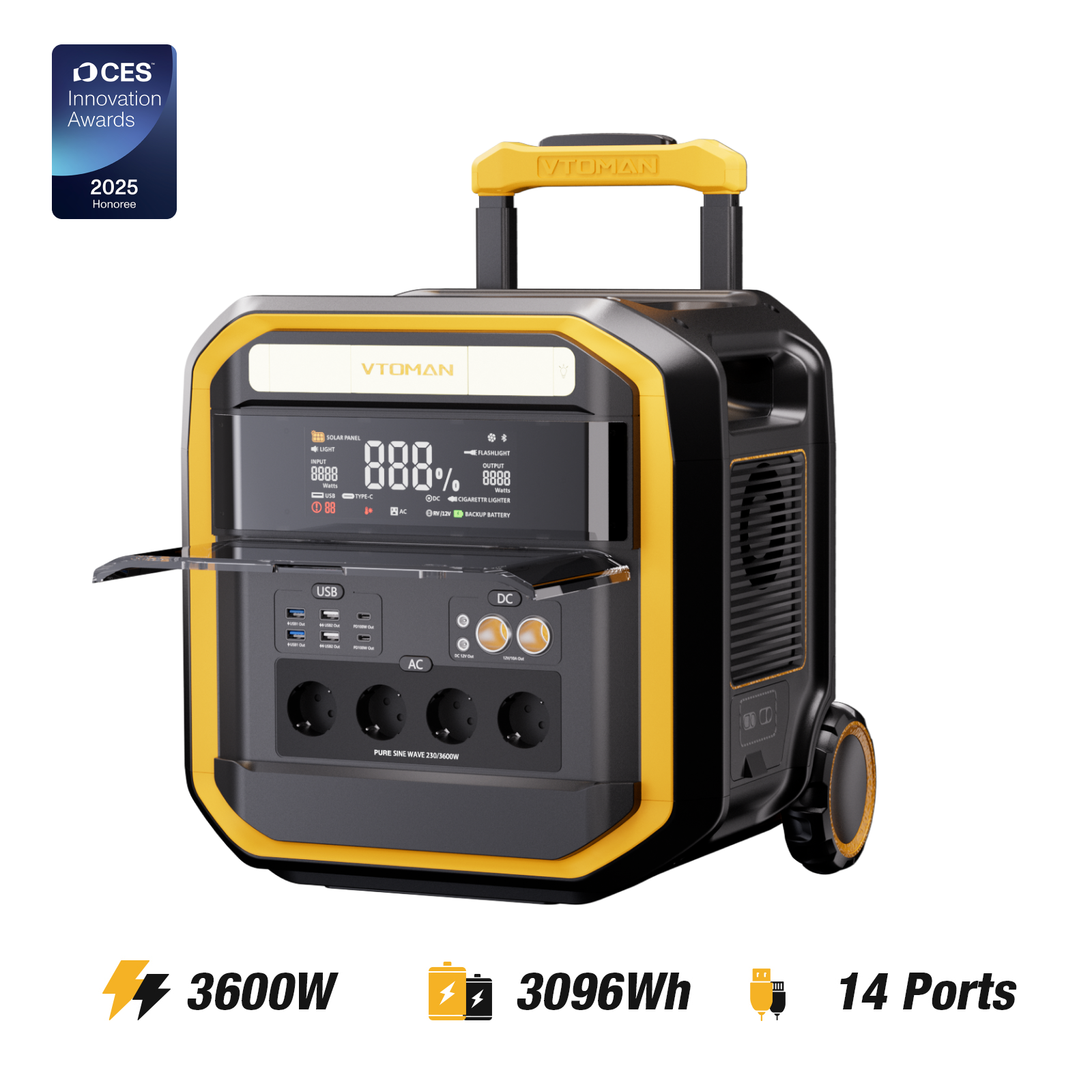 Station Électrique Portable VTOMAN FlashSpeed Pro 3600