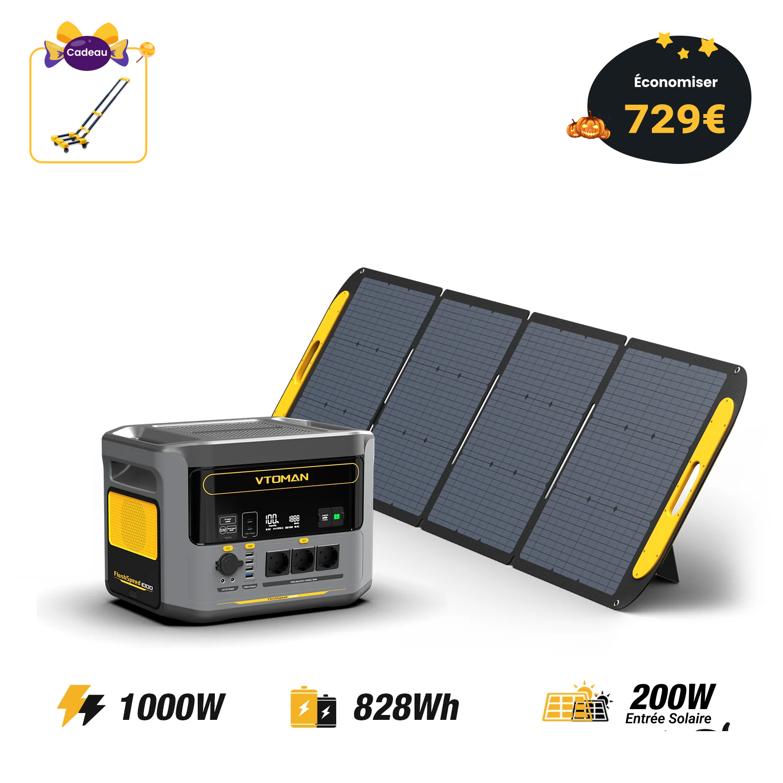 Station électrique portable VTOMAN FlashSpeed 1000