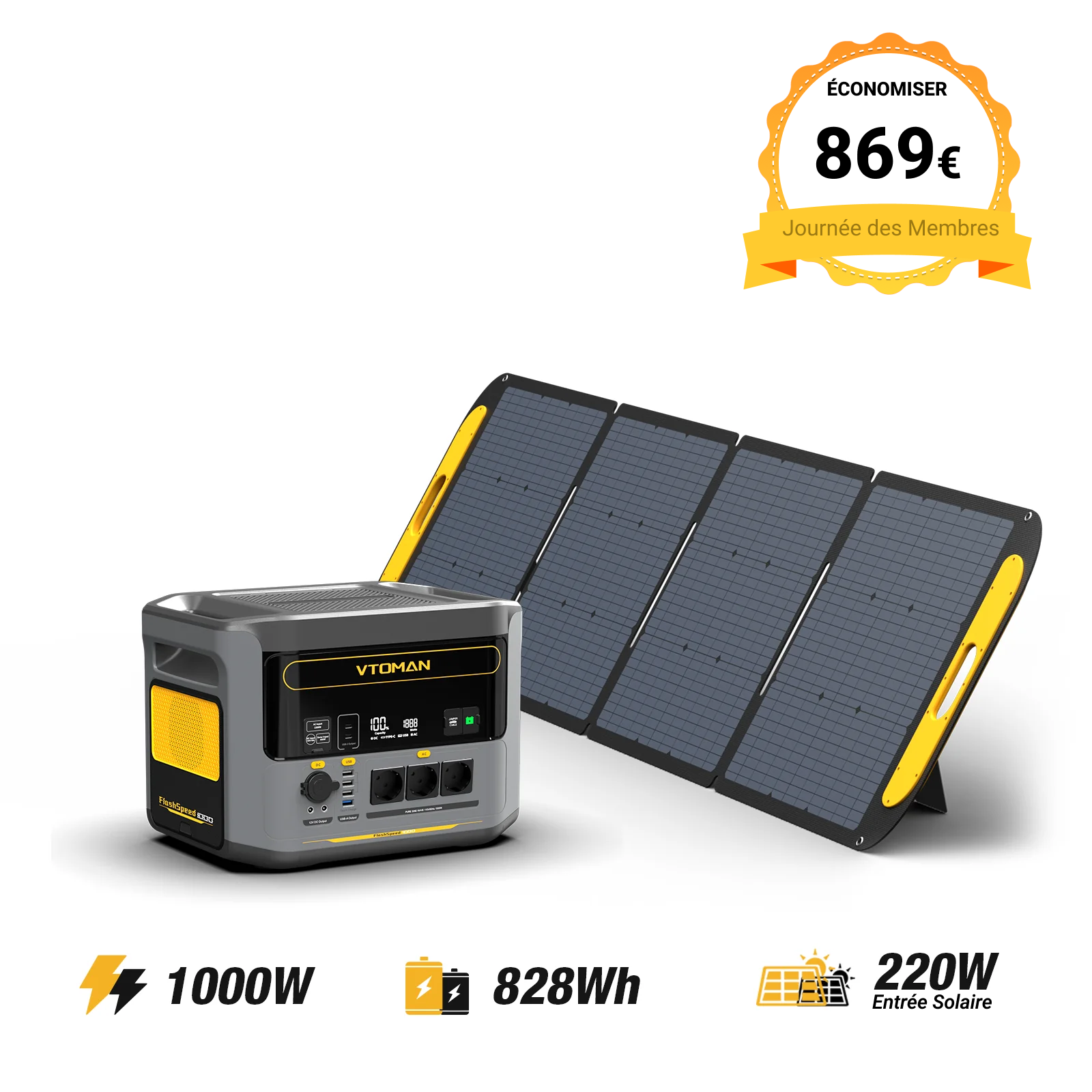 Station électrique portable VTOMAN FlashSpeed 1000