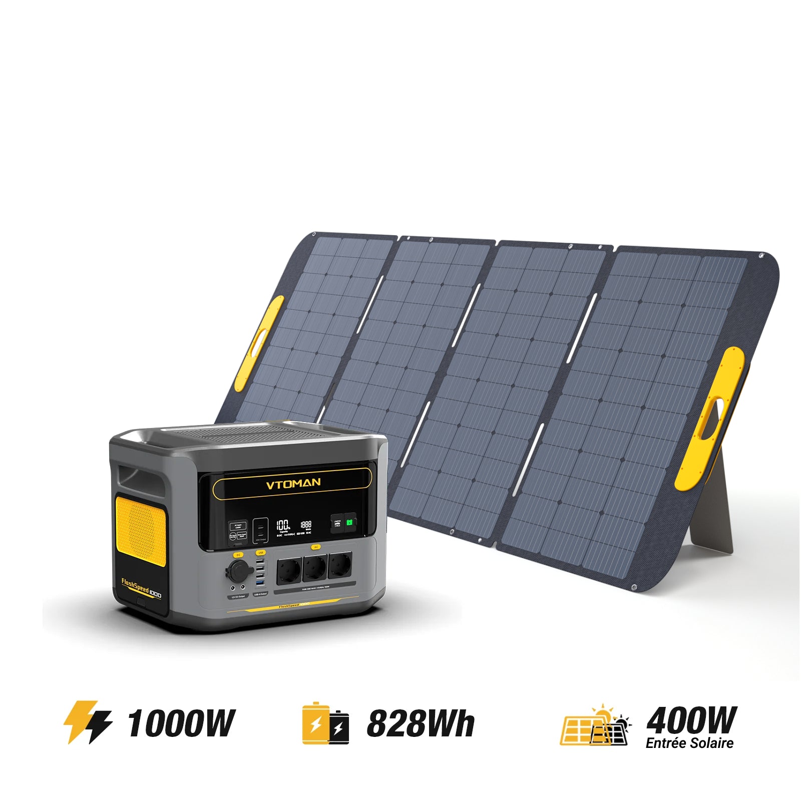 Générateur solaire VTOMAN FlashSpeed 1000/828 Wh 400 W