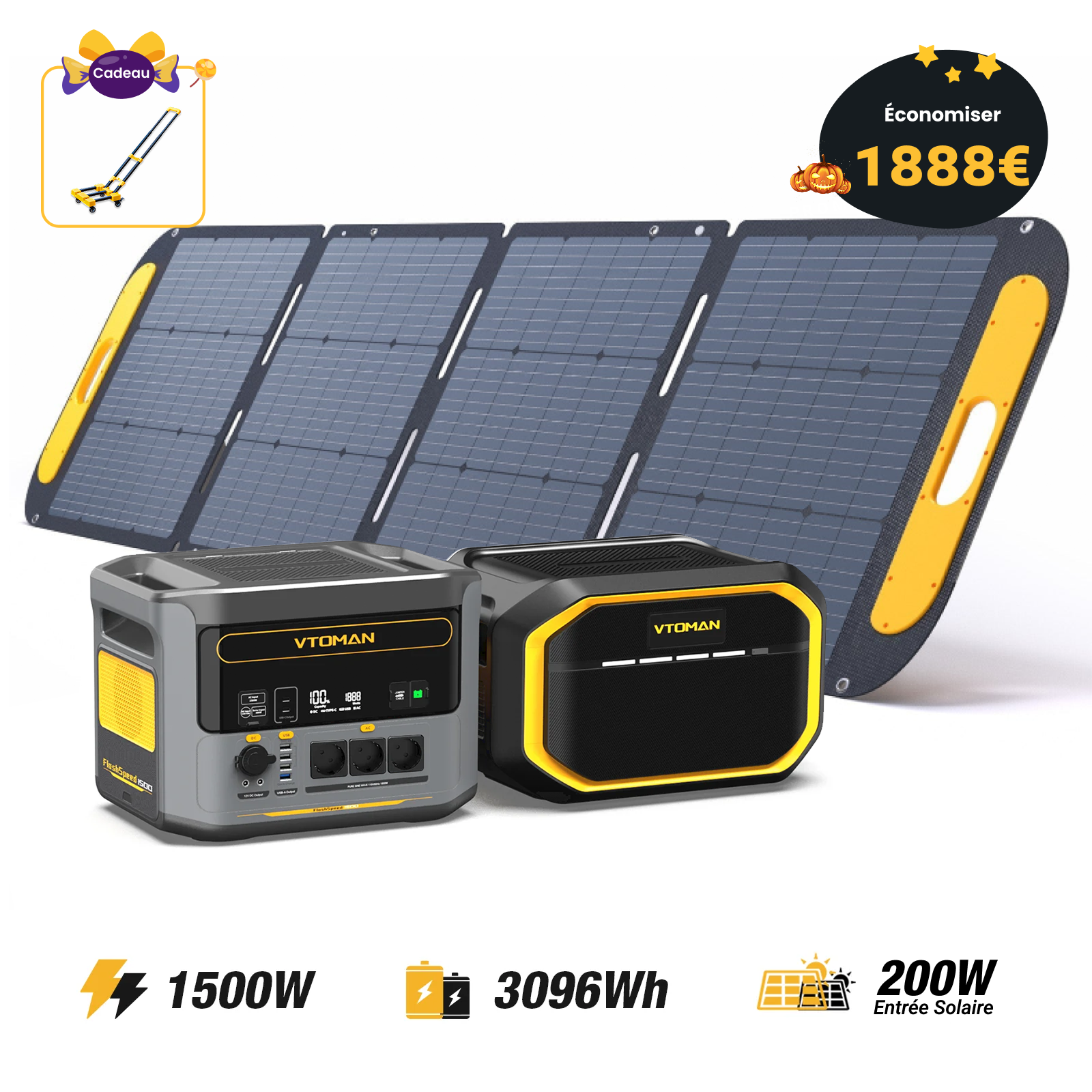 Station électrique portable VTOMAN FlashSpeed 1500
