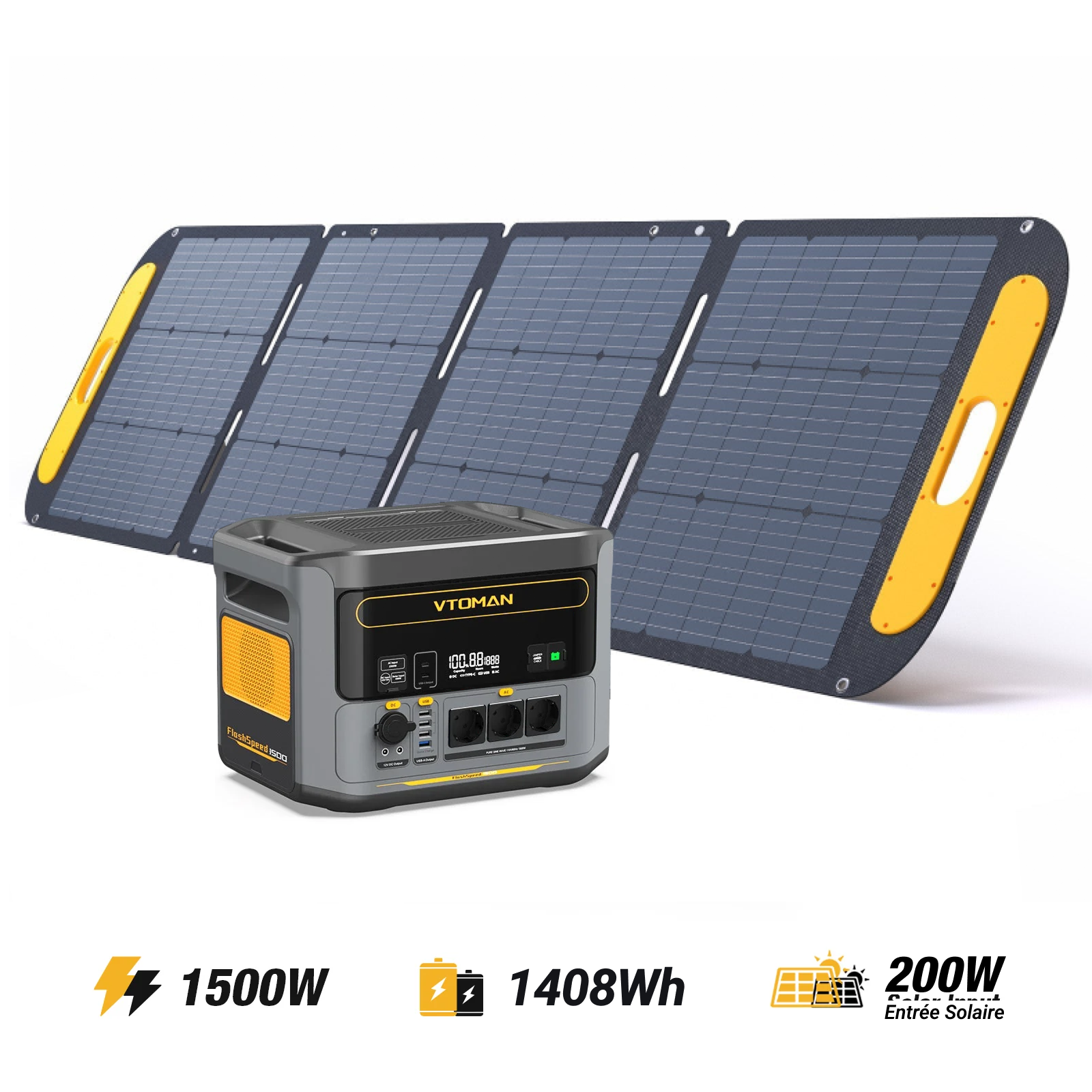 VTOMAN FlashSpeed 1500 Station électrique portable 1408Wh