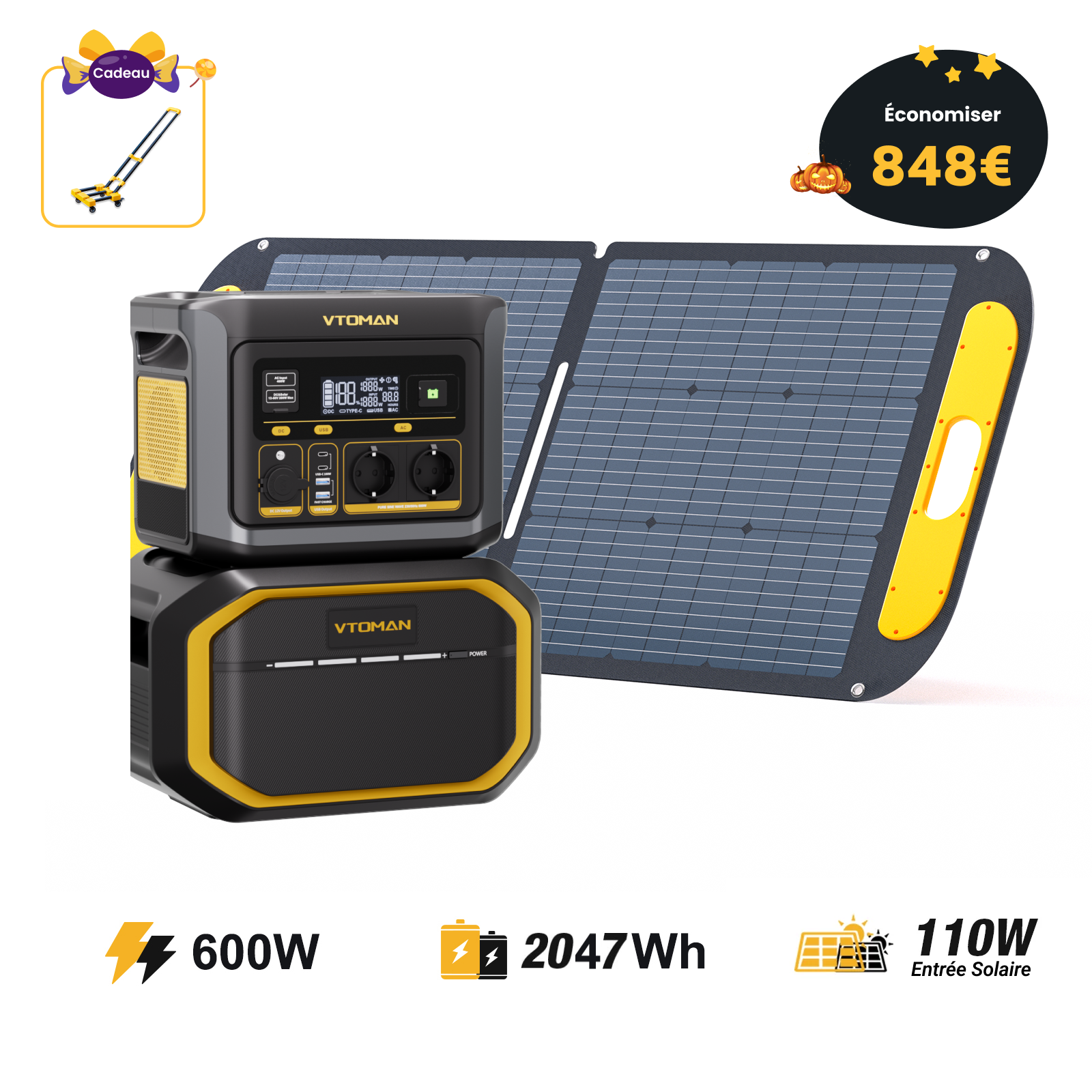 Station électrique portable VTOMAN FlashSpeed 600