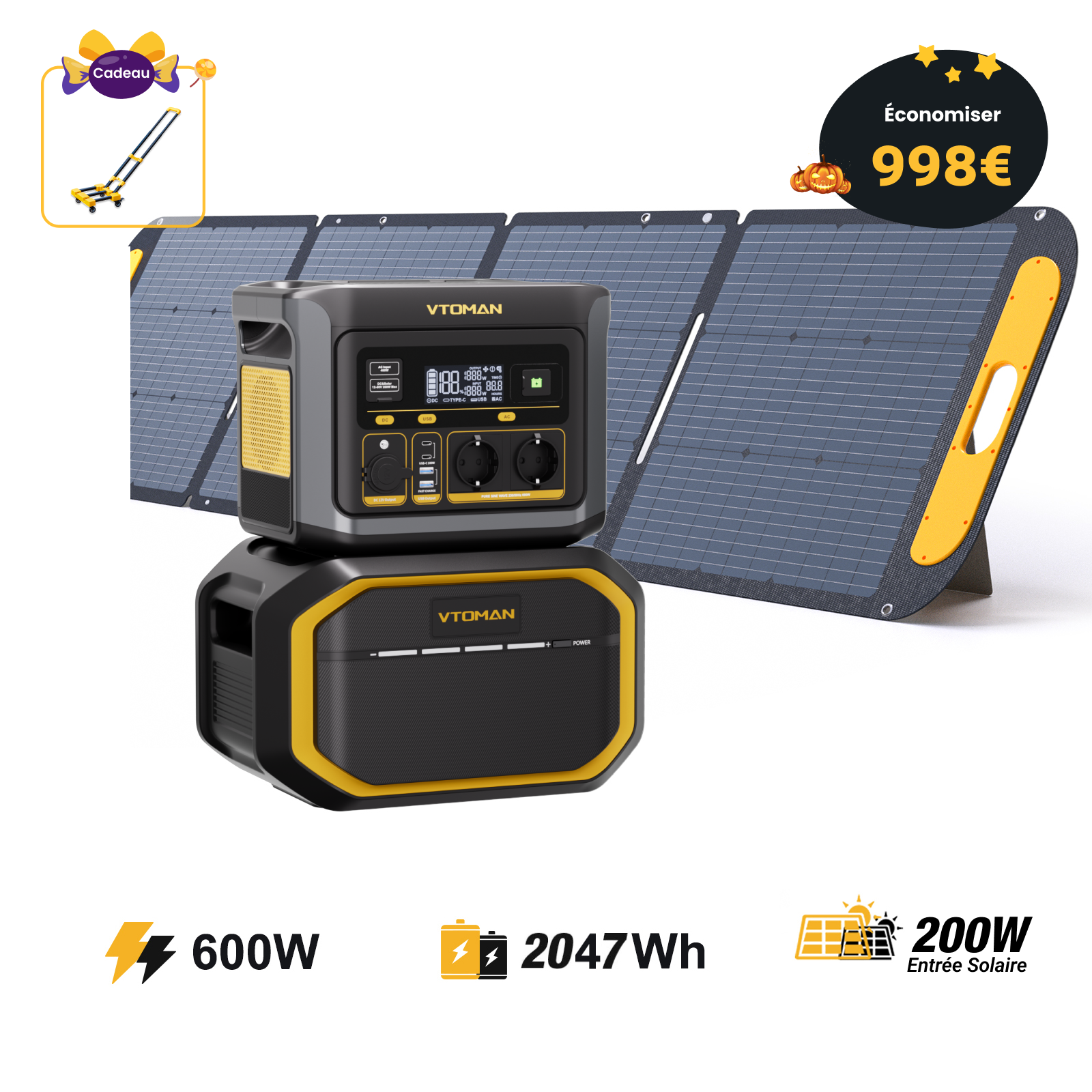 Station électrique portable VTOMAN FlashSpeed 600