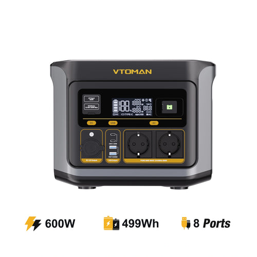 Station électrique portable VTOMAN FlashSpeed 600 avec LIFEBMS™