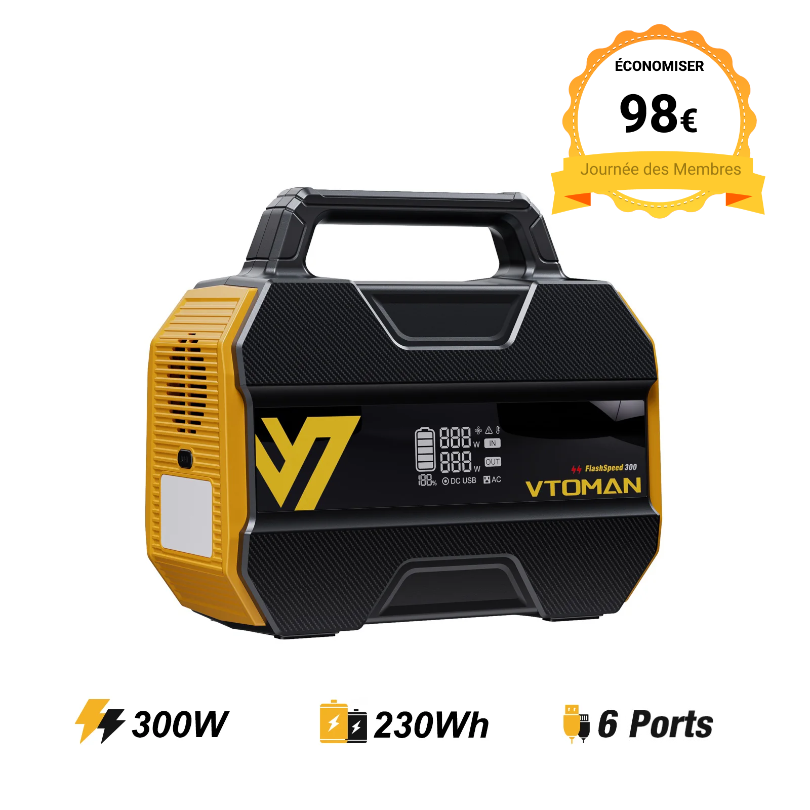 Station électrique portable VTOMAN FlashSpeed 300