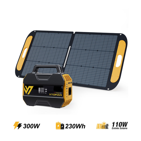 VTOMAN FlashSpeed ​​​​300 con pannello solare da 110 W