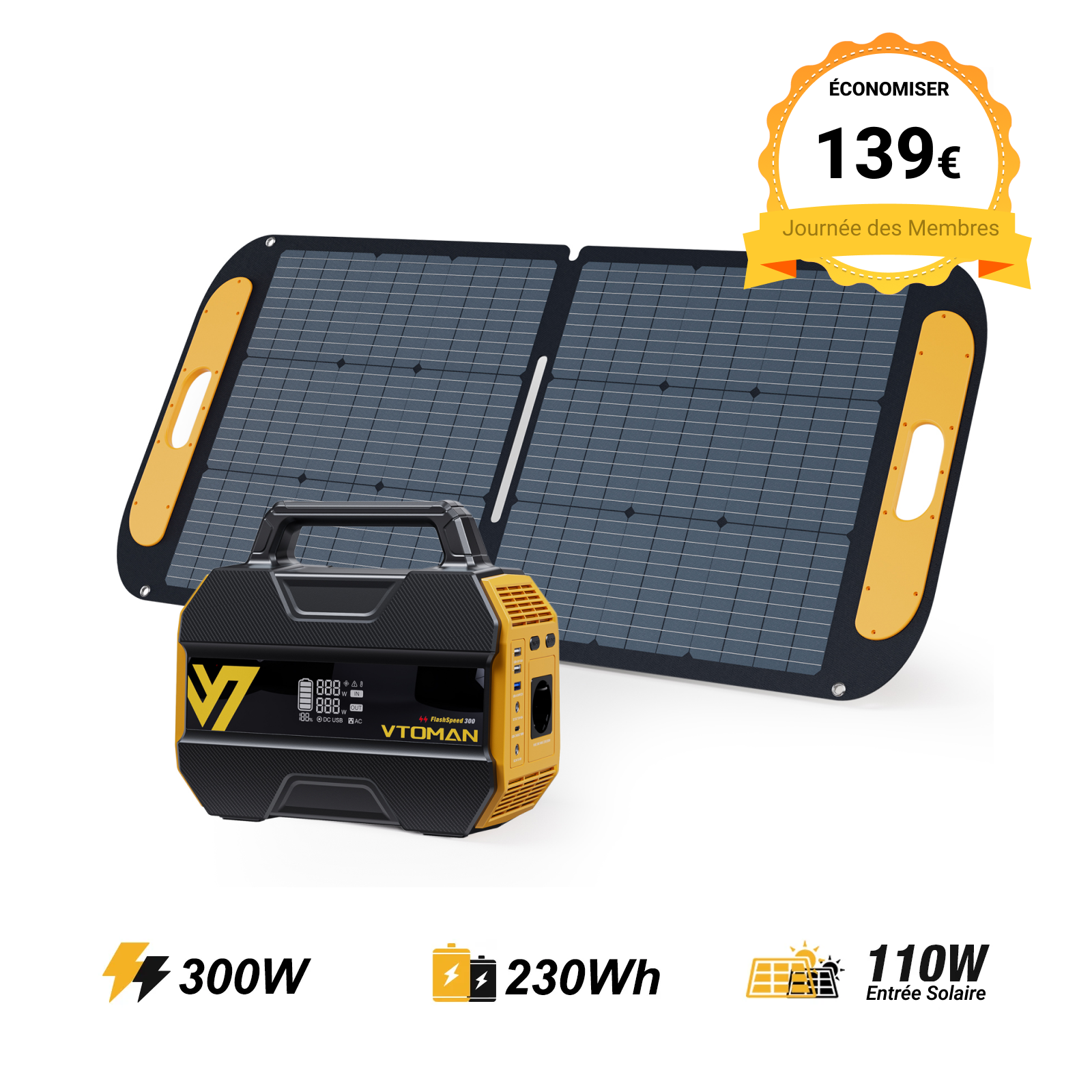 Station électrique portable VTOMAN FlashSpeed 300