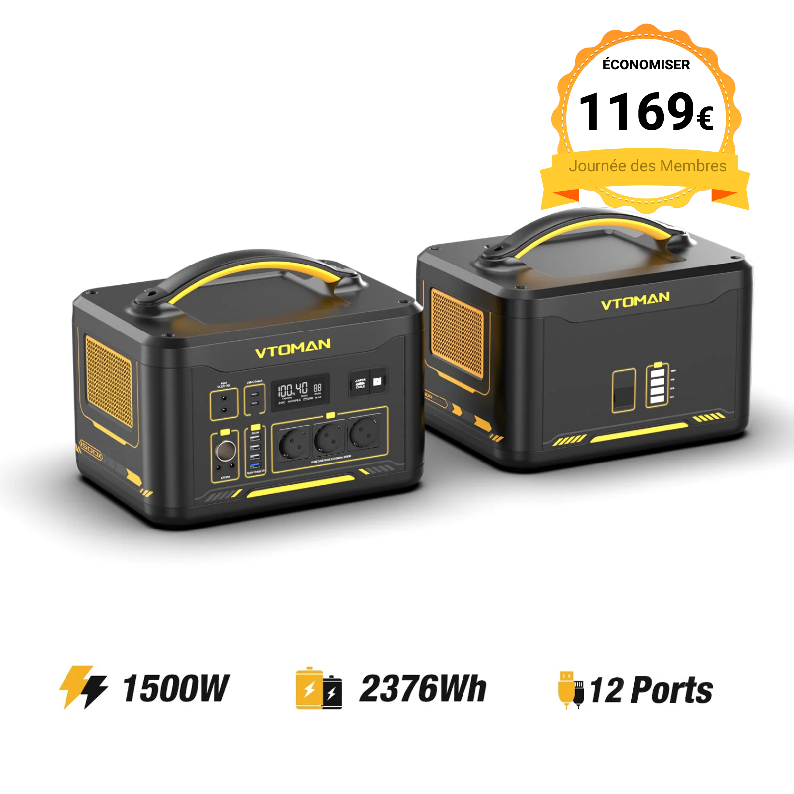 Station électrique portable VTOMAN Jump 1500X