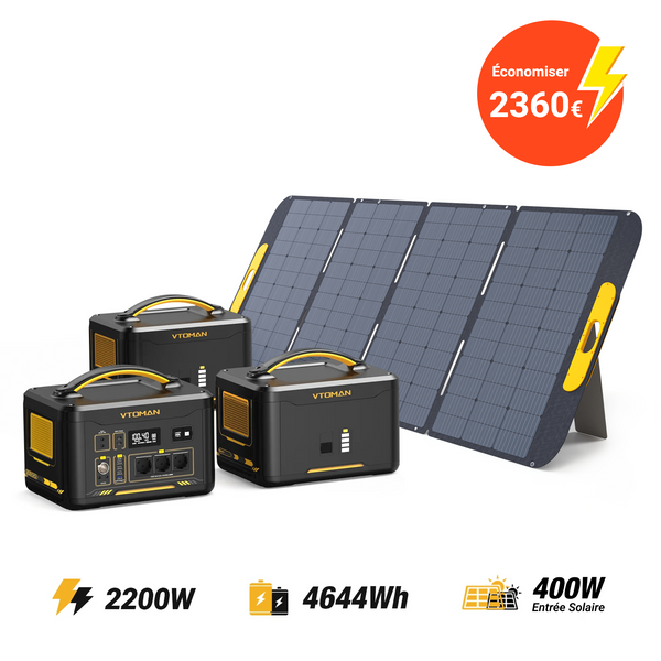 VTOMAN Jump 2200W/4644Wh 400W Solar Generator