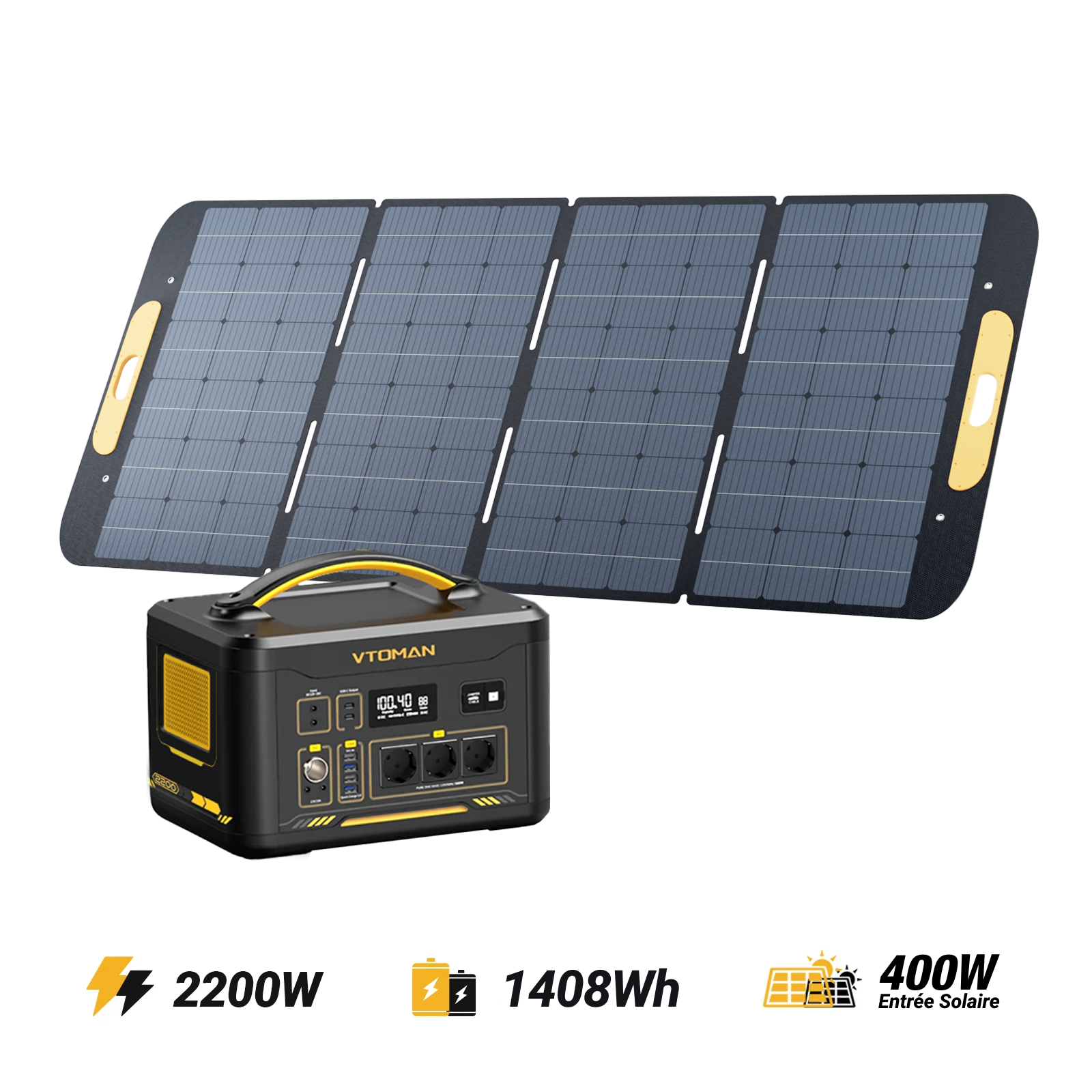 VTOMAN Jump 2200 Station Électrique Portable 1408Wh (Nouvelle version)