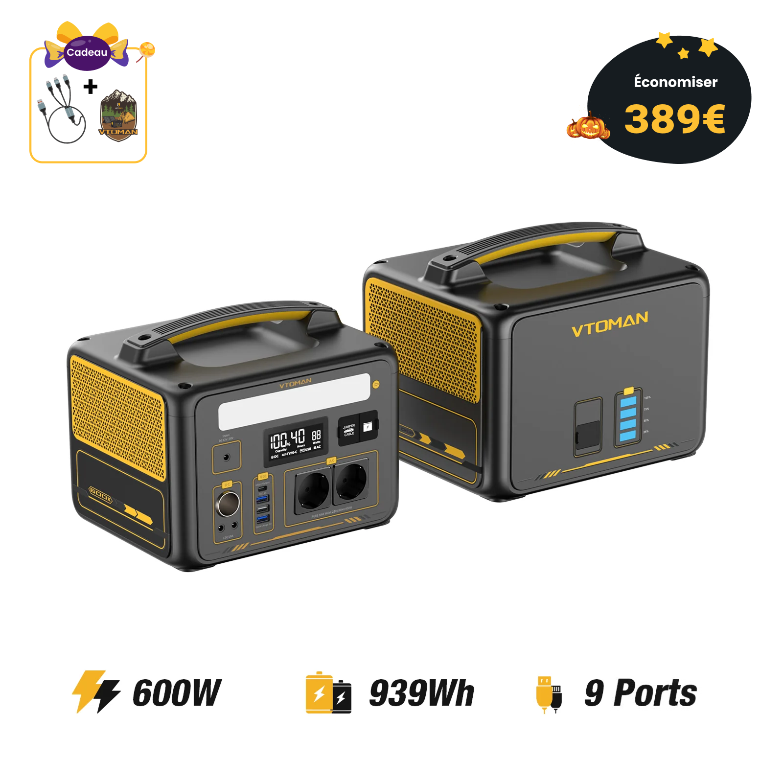 Station électrique portable VTOMAN Jump 600X
