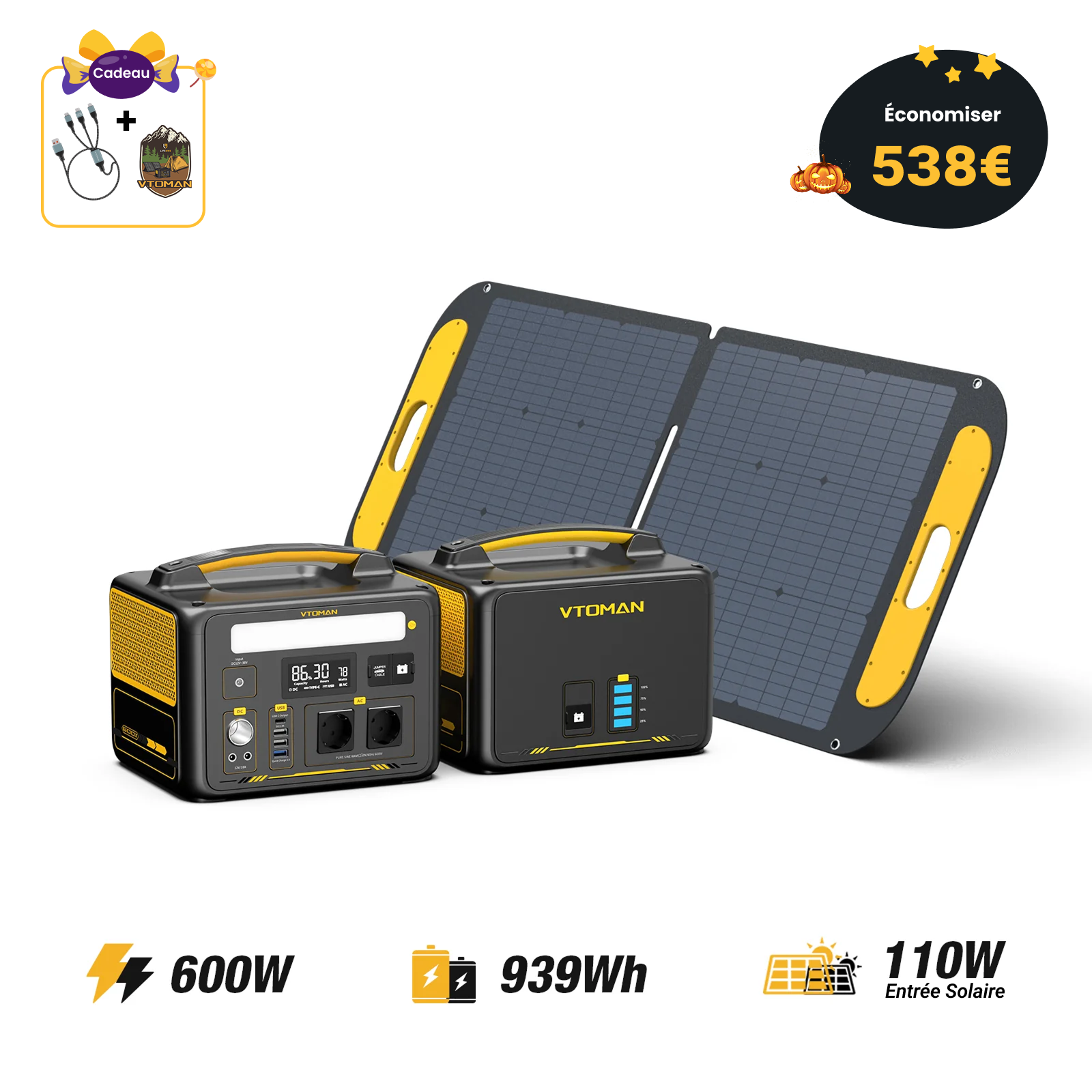 Station électrique portable VTOMAN Jump 600X