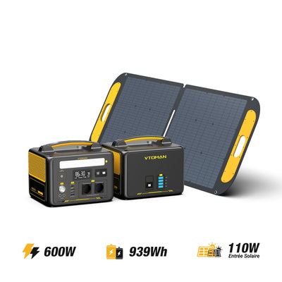 Générateur solaire VTOMAN Jump 600X/939Wh 110W