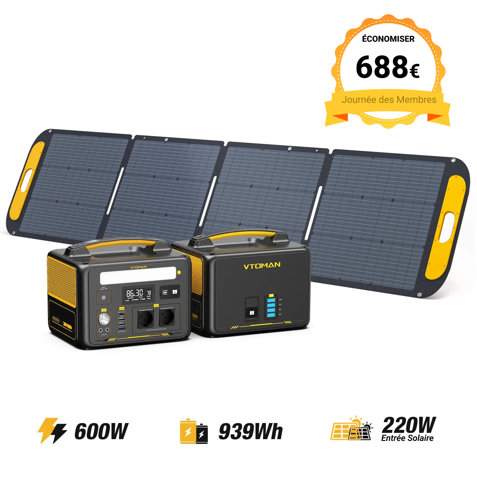 Station électrique portable VTOMAN Jump 600X