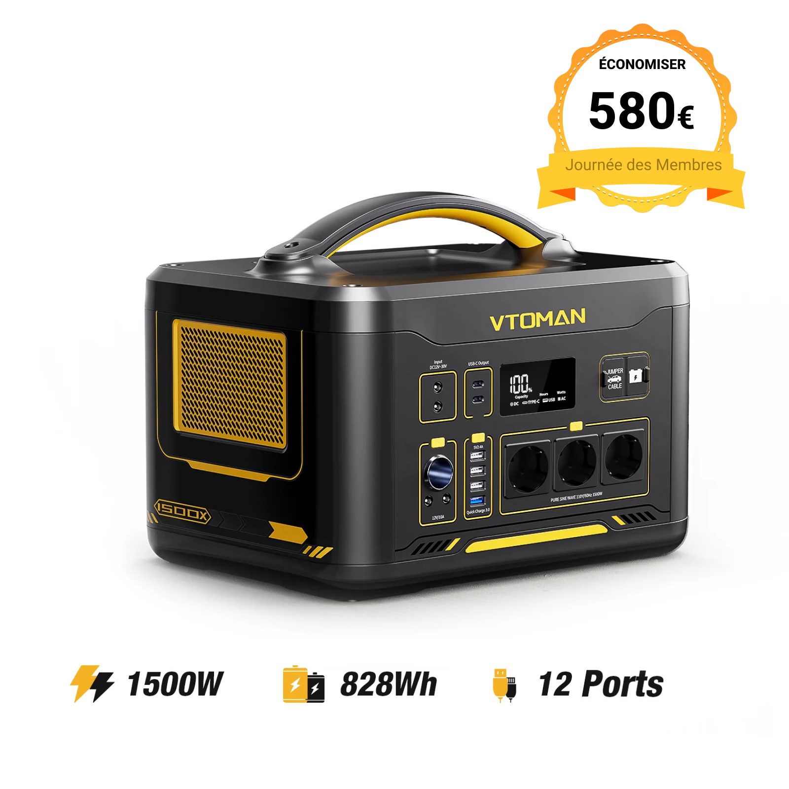 Station électrique portable VTOMAN Jump 1500X