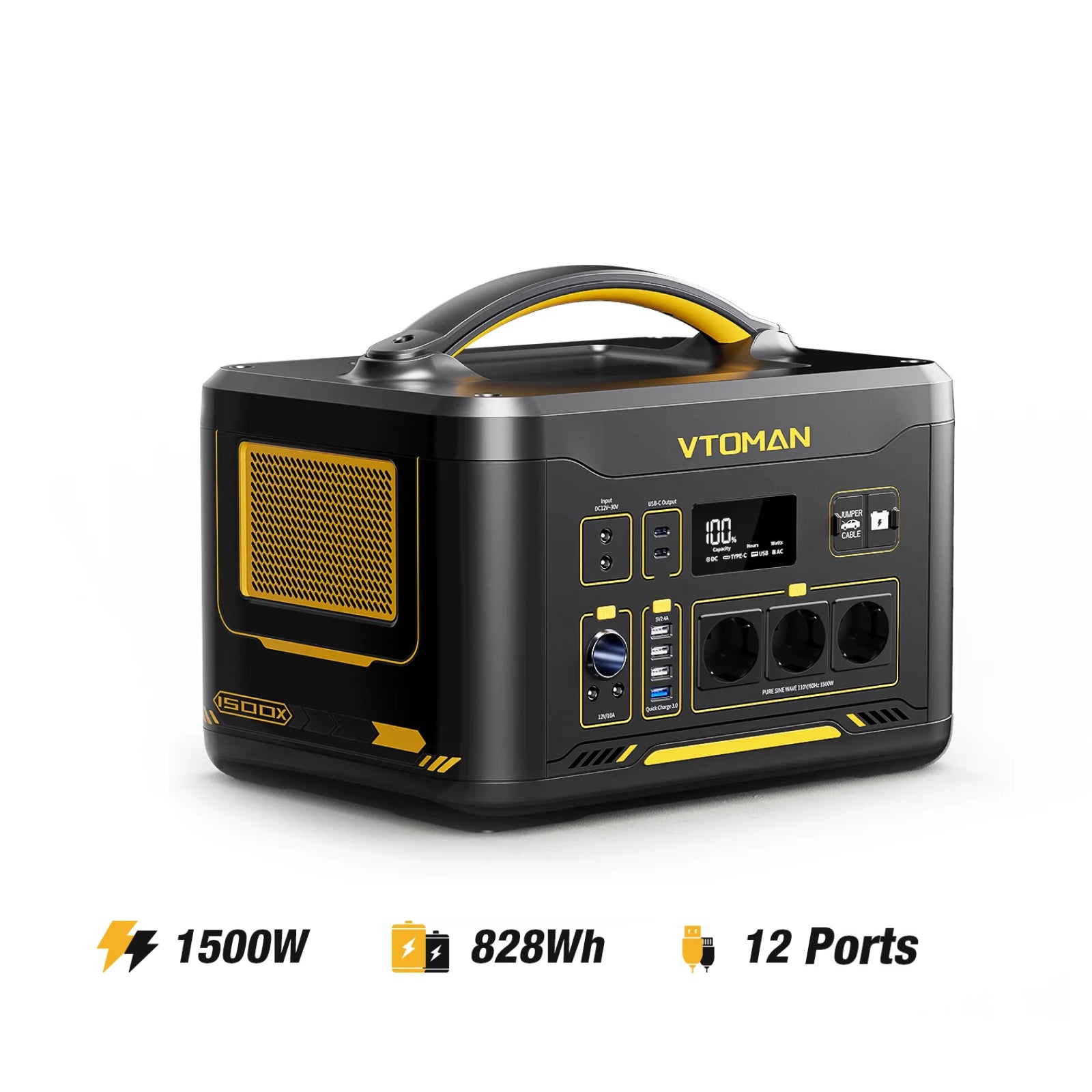 Générateur solaire VTOMAN Jump 1500X/828Wh 200W