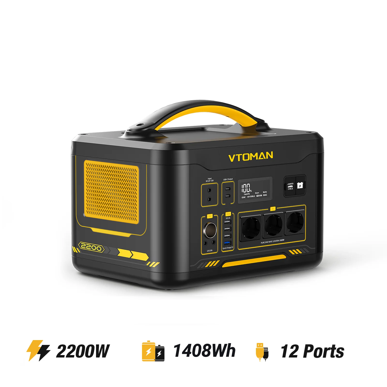 VTOMAN Jump 2200 Station Électrique Portable 1408Wh