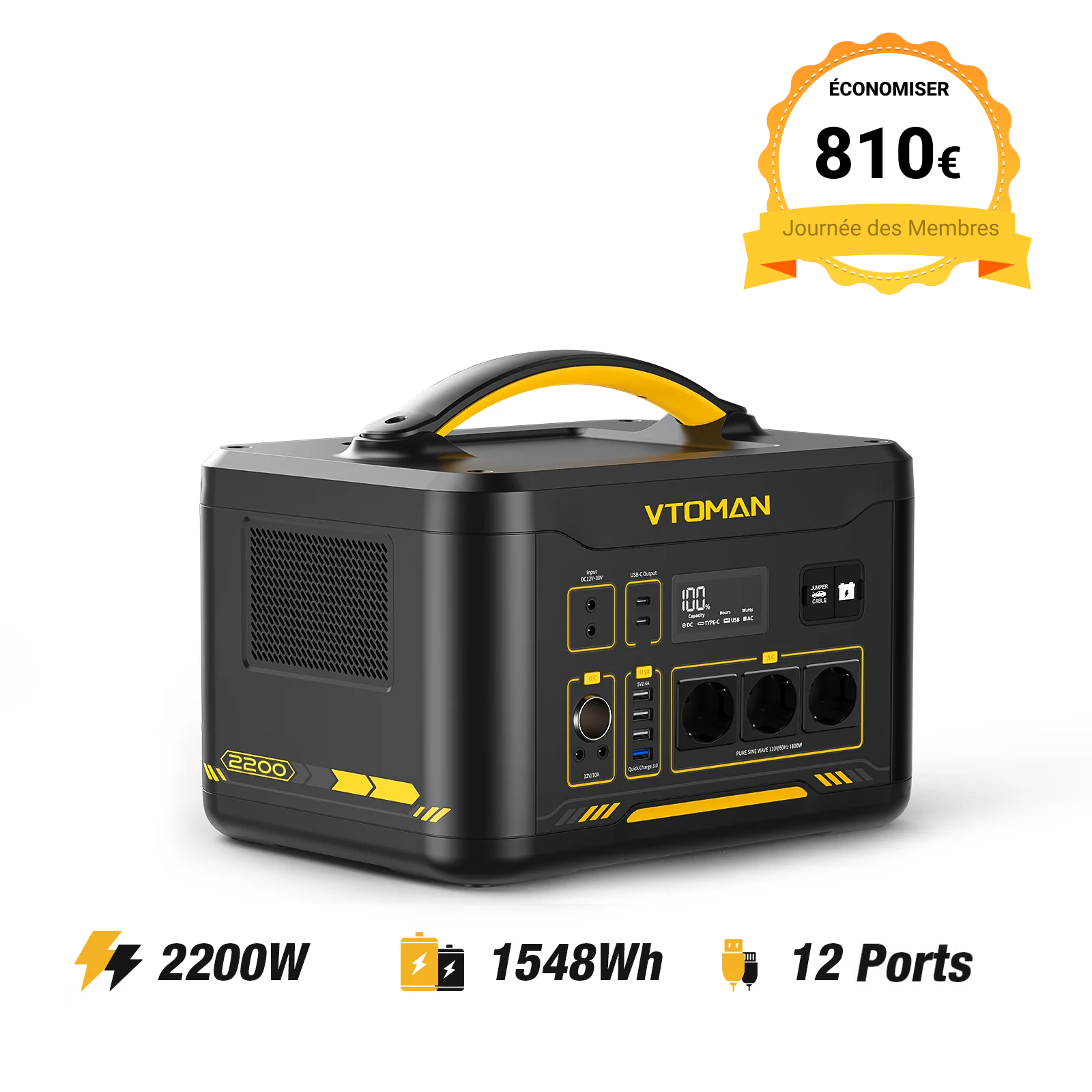 Station électrique portable VTOMAN Jump 2200