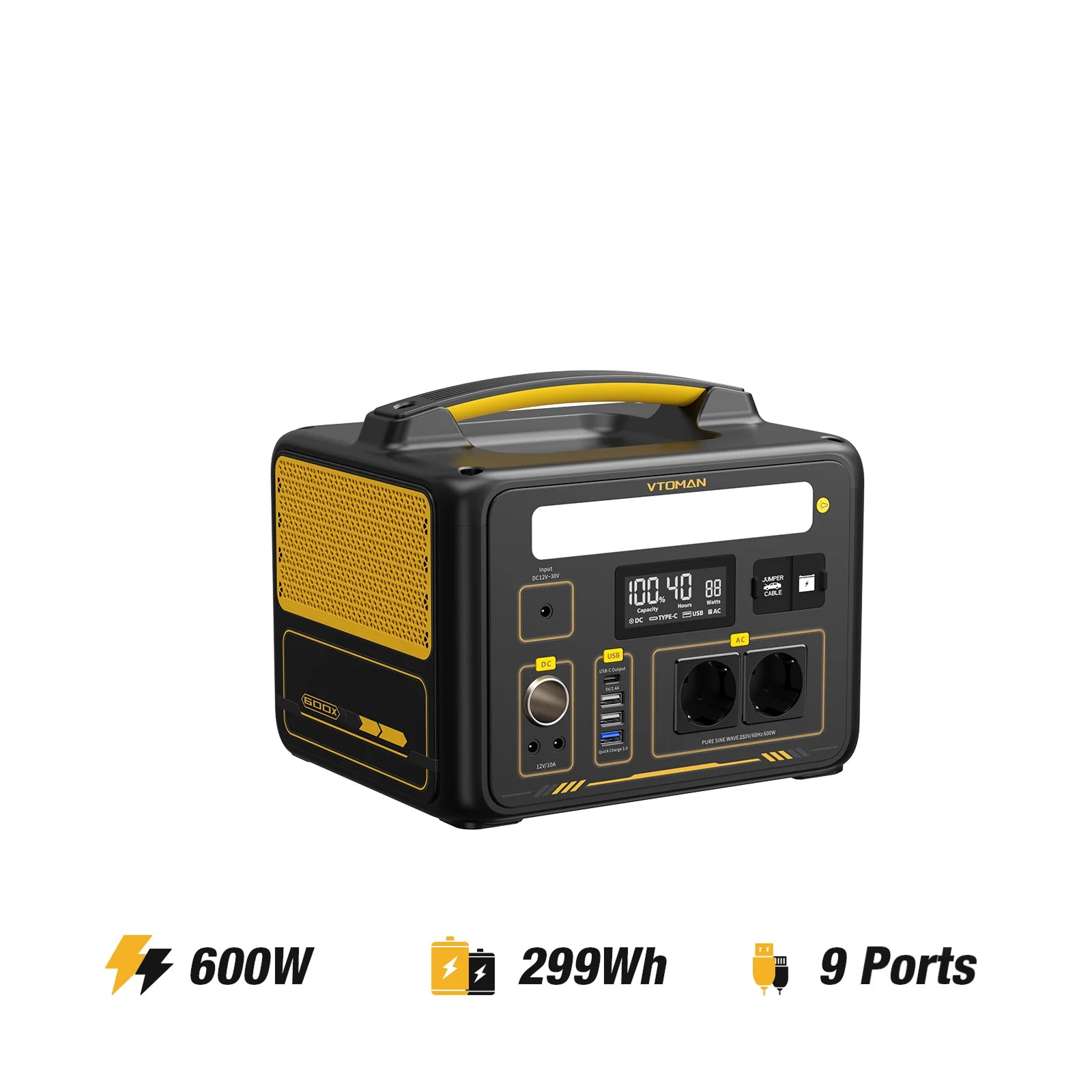 Générateur solaire VTOMAN Jump 600W/299Wh 200W