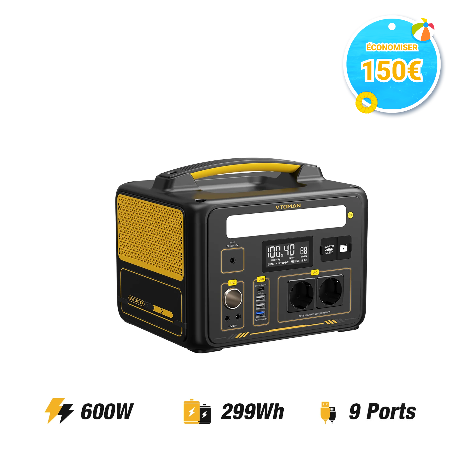 Station électrique portable VTOMAN Jump 600X